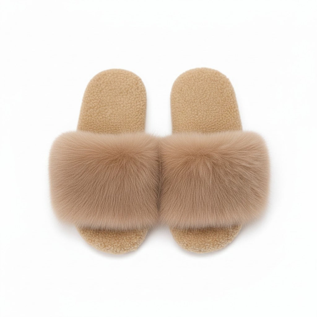 Anna-Kaci Lounge Women's Plush Slide House Slippers with Oversized Faux Fur Upper and Soft Cushioned Footbed