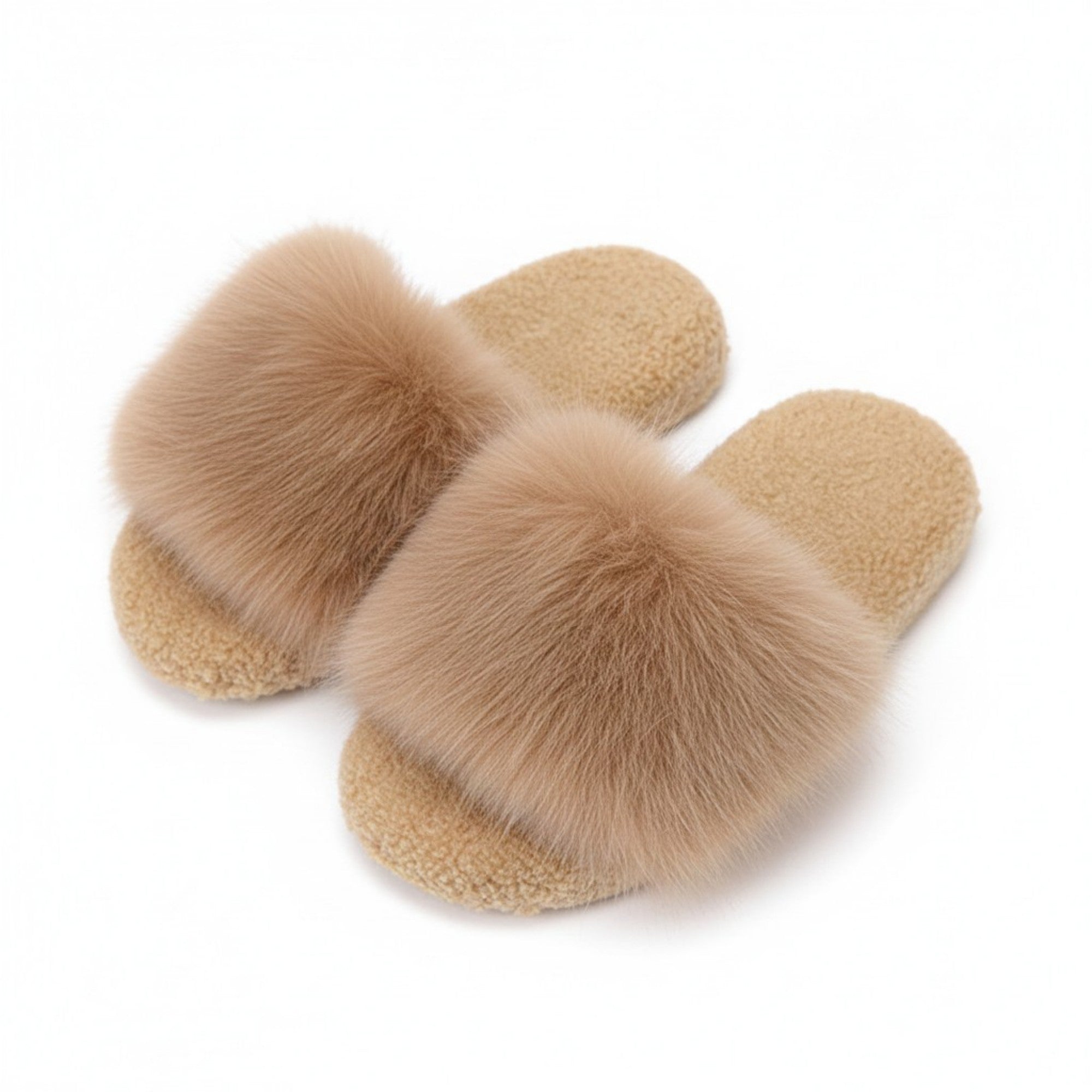 Anna-Kaci Lounge Women's Plush Slide House Slippers with Oversized Faux Fur Upper and Soft Cushioned Footbed