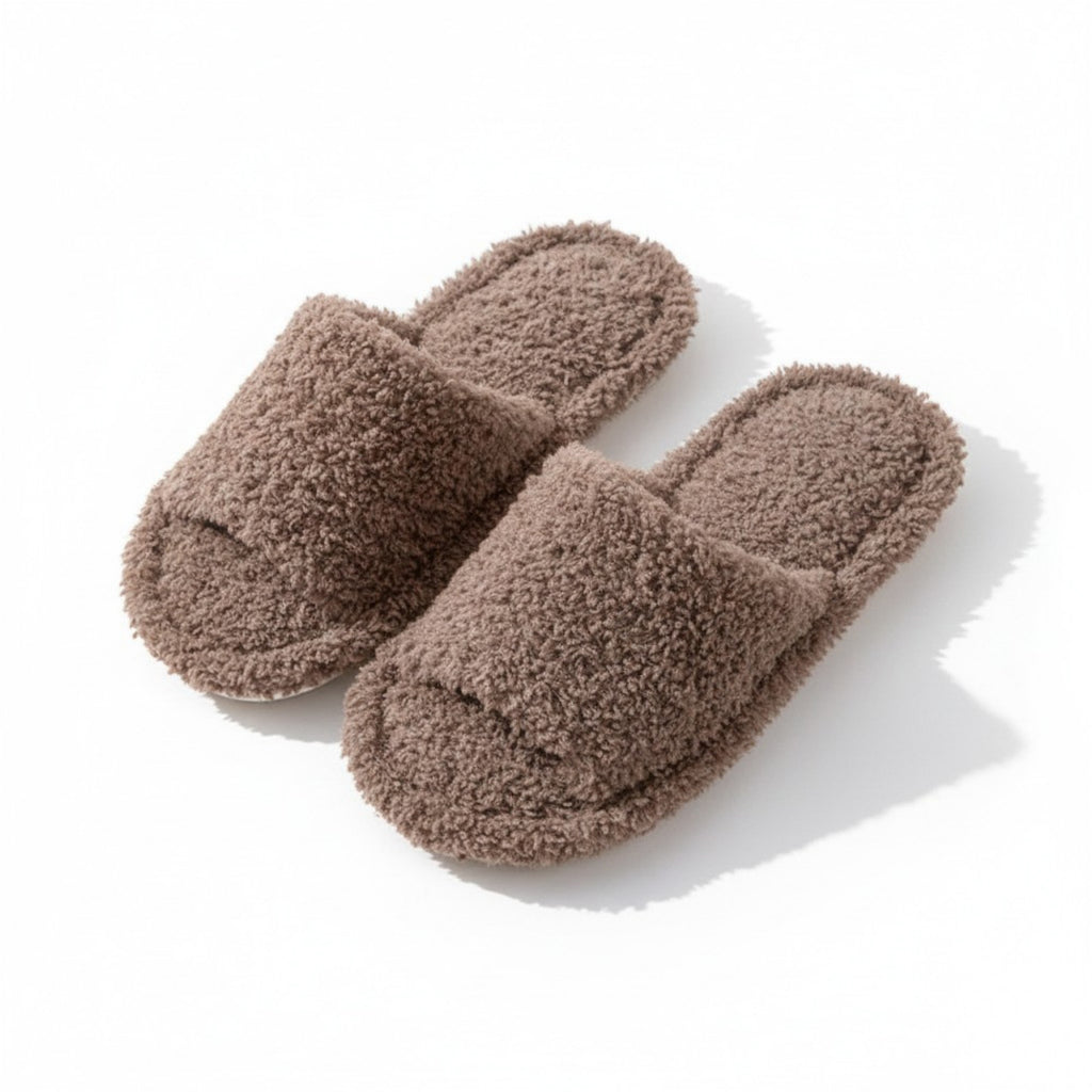 Anna-Kaci Lounge Women's Plush Slide House Slippers with Soft Textured Upper and Cushioned Comfort Footbed