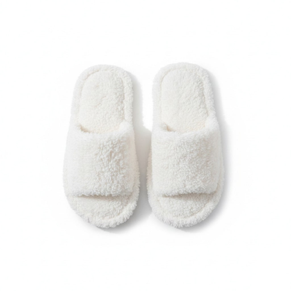 Anna-Kaci Lounge Women's Plush Slide House Slippers with Soft Textured Upper and Cushioned Comfort Footbed