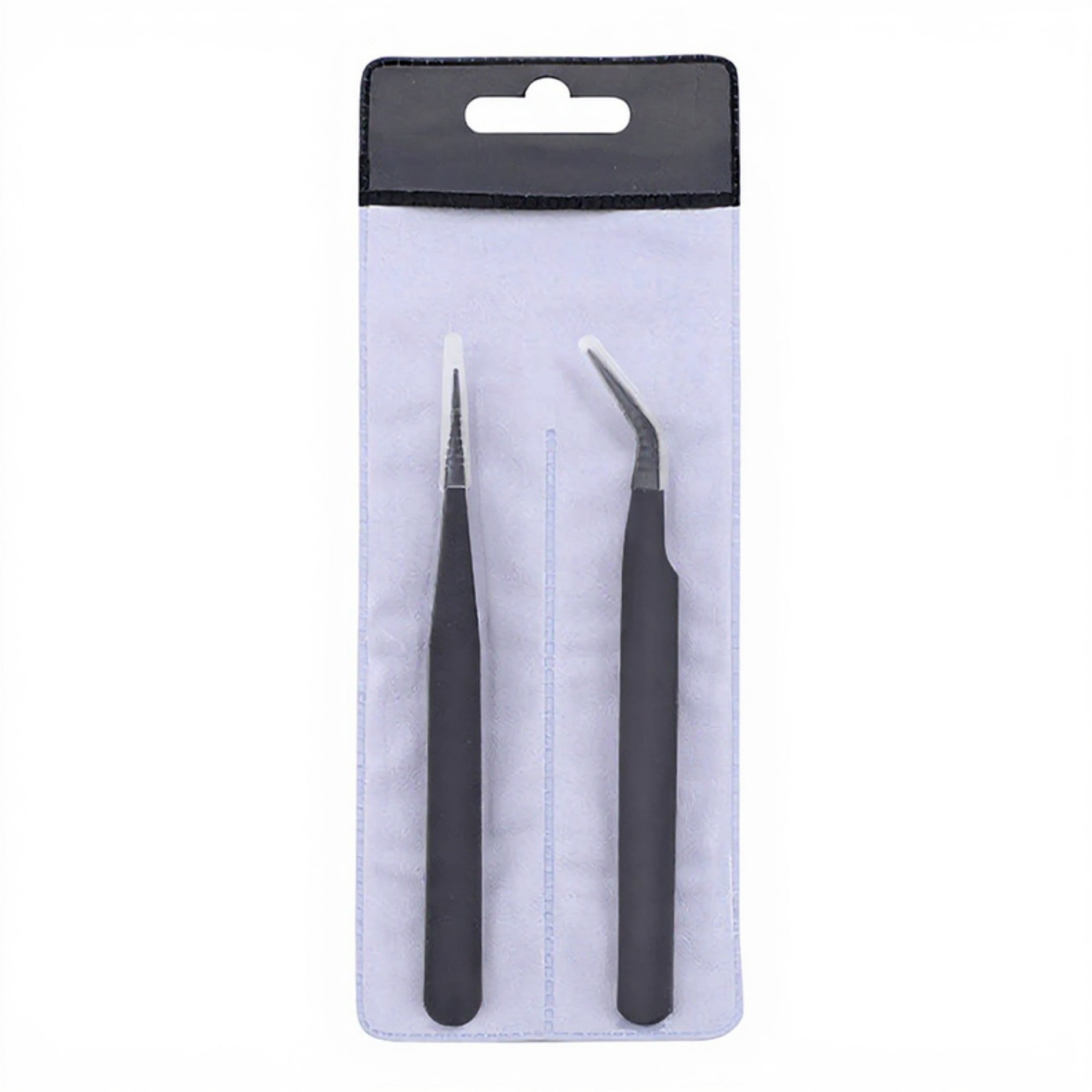 Anna-Kaci Precision Tweezers Set with Straight and Angled Tips for Hair Removal and Grooming