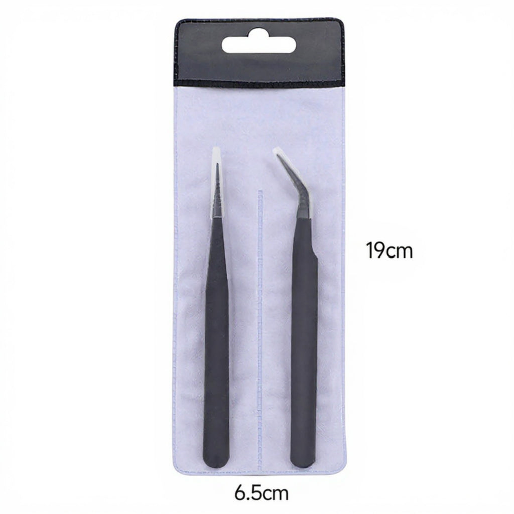 Anna-Kaci Precision Tweezers Set with Straight and Angled Tips for Hair Removal and Grooming