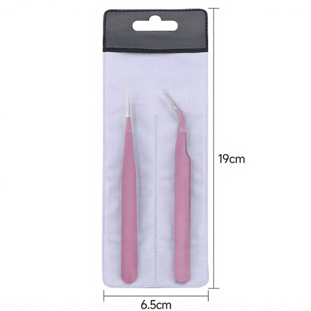 Anna-Kaci Precision Tweezers Set with Straight and Angled Tips for Hair Removal and Grooming