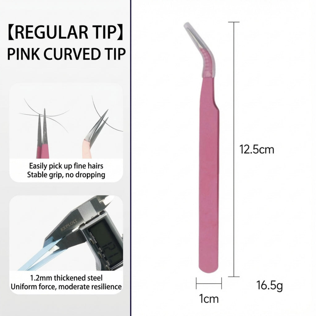Anna-Kaci Precision Tweezers Set with Straight and Angled Tips for Hair Removal and Grooming