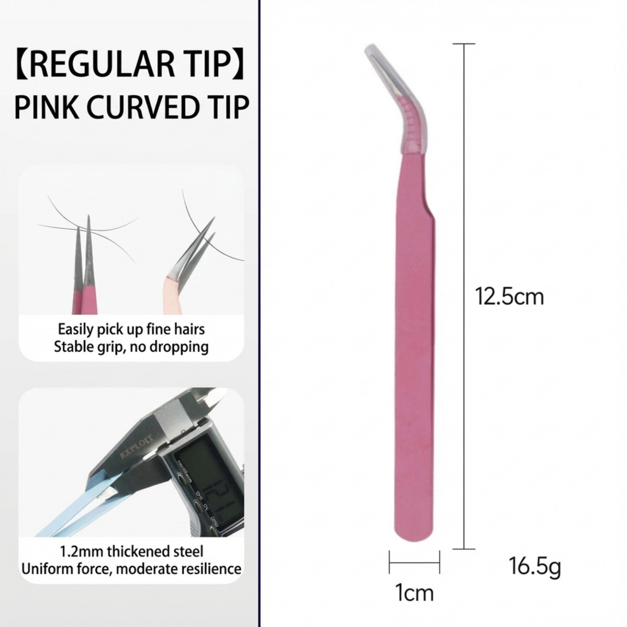 Anna-Kaci Precision Tweezers Set with Straight and Angled Tips for Hair Removal and Grooming