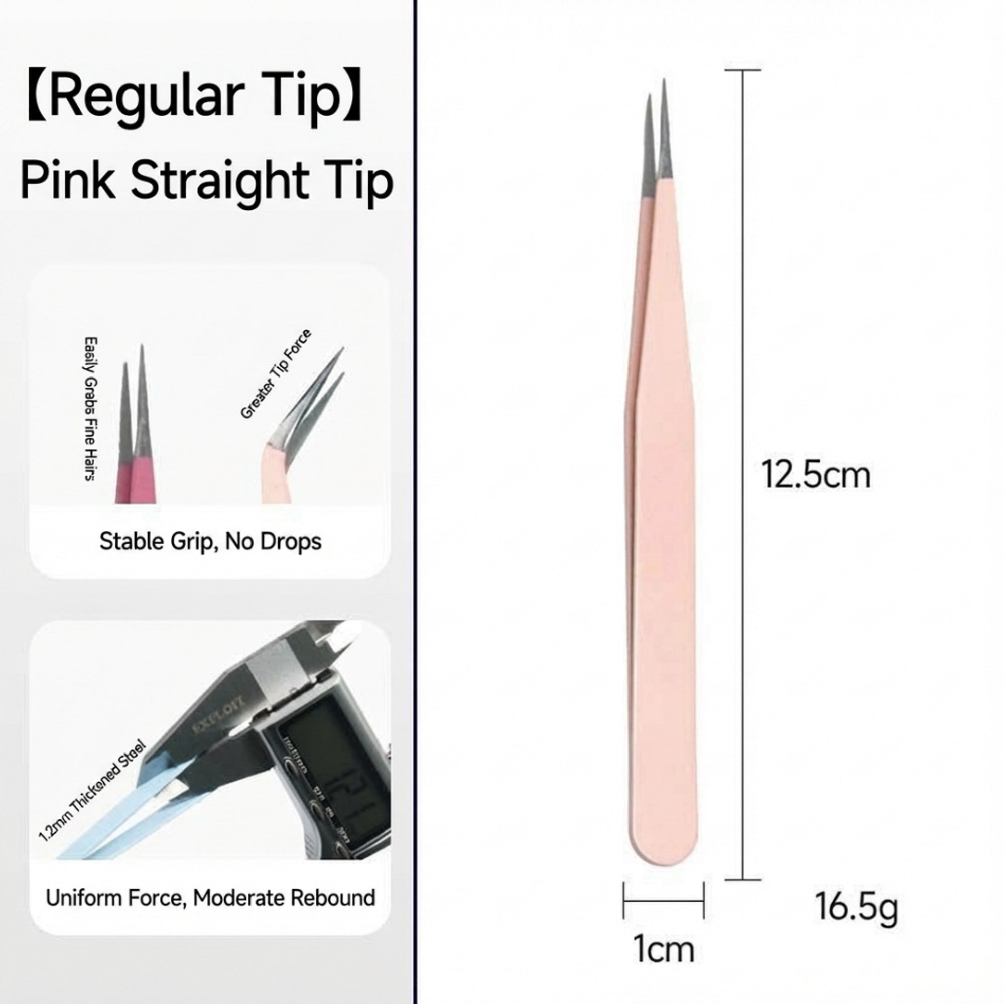 Anna-Kaci Precision Tweezers Set with Straight and Angled Tips for Hair Removal and Grooming