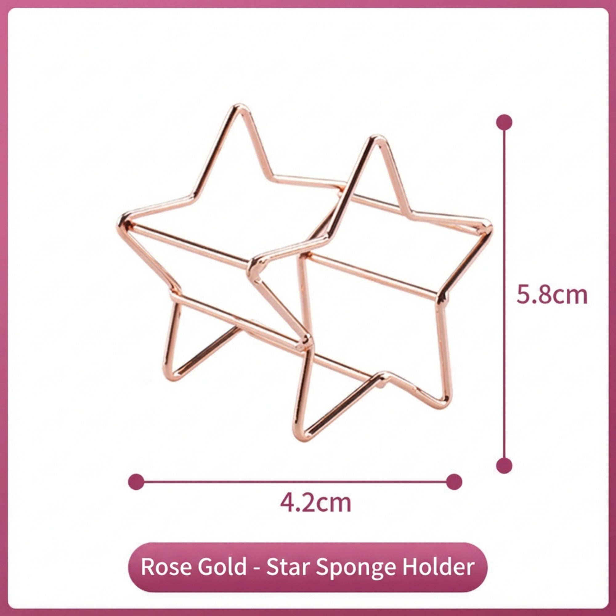 Anna-Kaci Star Shaped Beauty Sponge Holder Set of 6 Makeup Blender Drying and Storage Stands