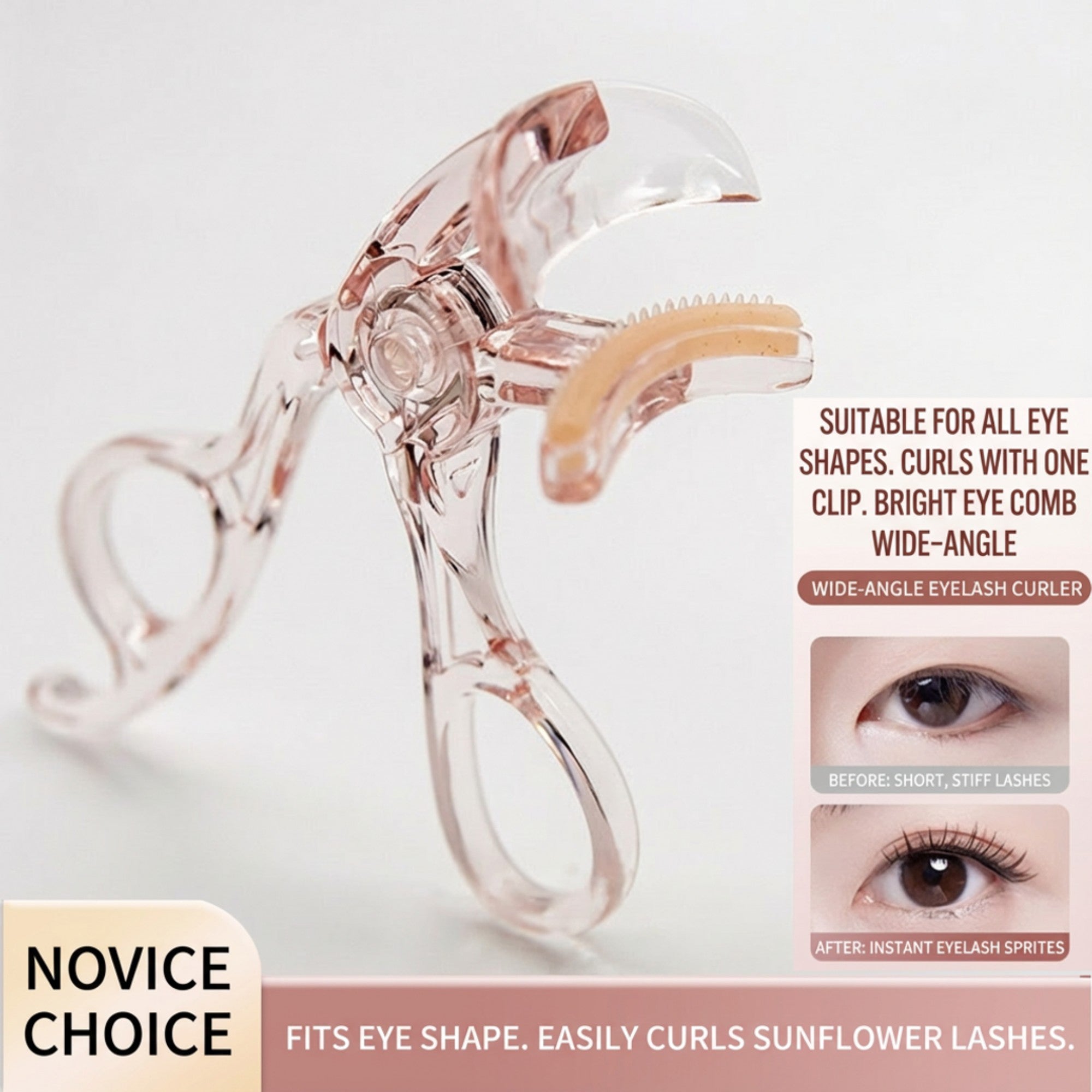 Anna-Kaci Eyelash Curler 3pcs Set with Ergonomic Handle and Gentle Curling Design