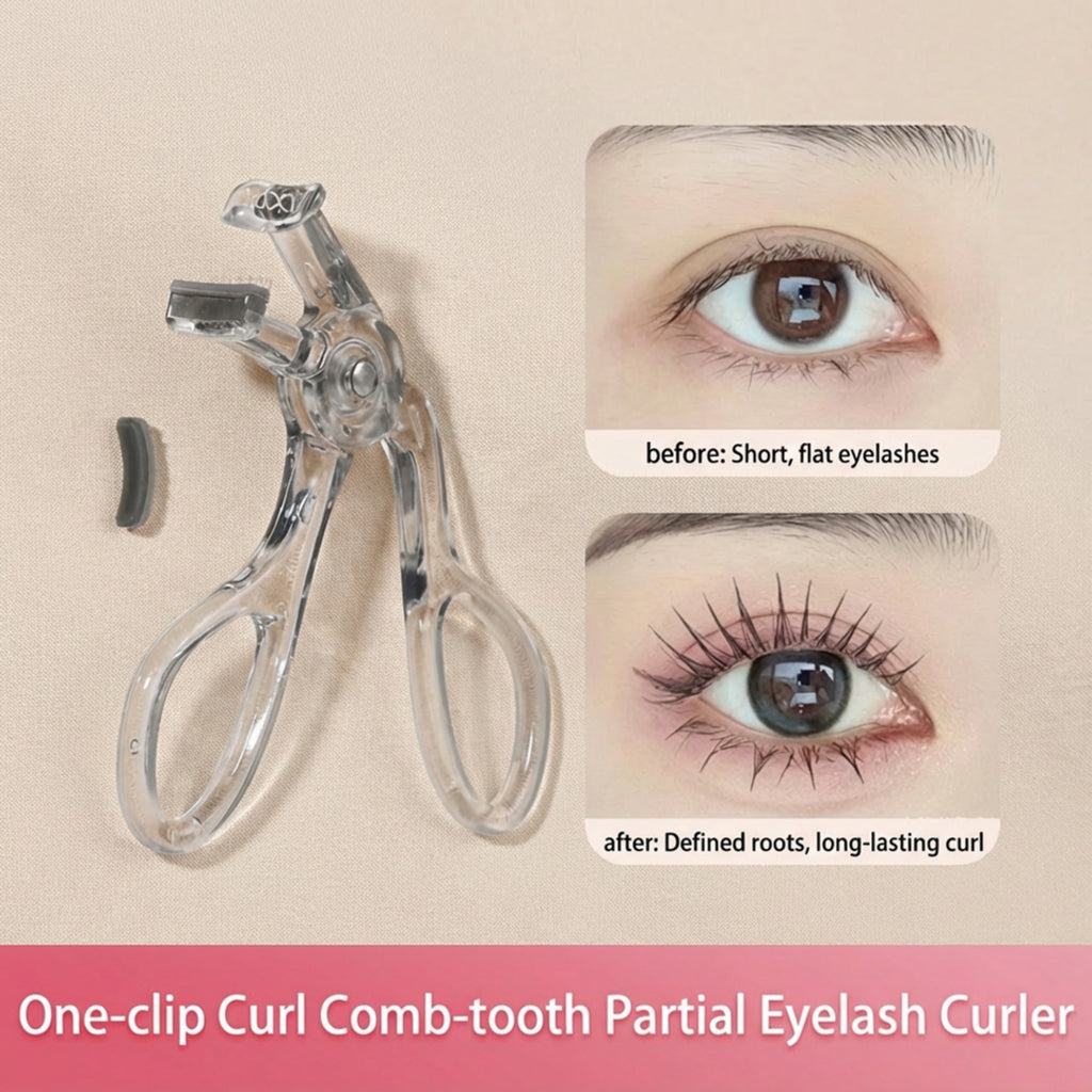 Anna-Kaci Clear Eyelash Curler 3pcs Set with Ergonomic Grip and Gentle Lash Curling Design