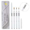 Anna-Kaci 3-Piece Nail Art Brush Set with Pointed Detail Tips for Acrylic Gel Application and Precision Design