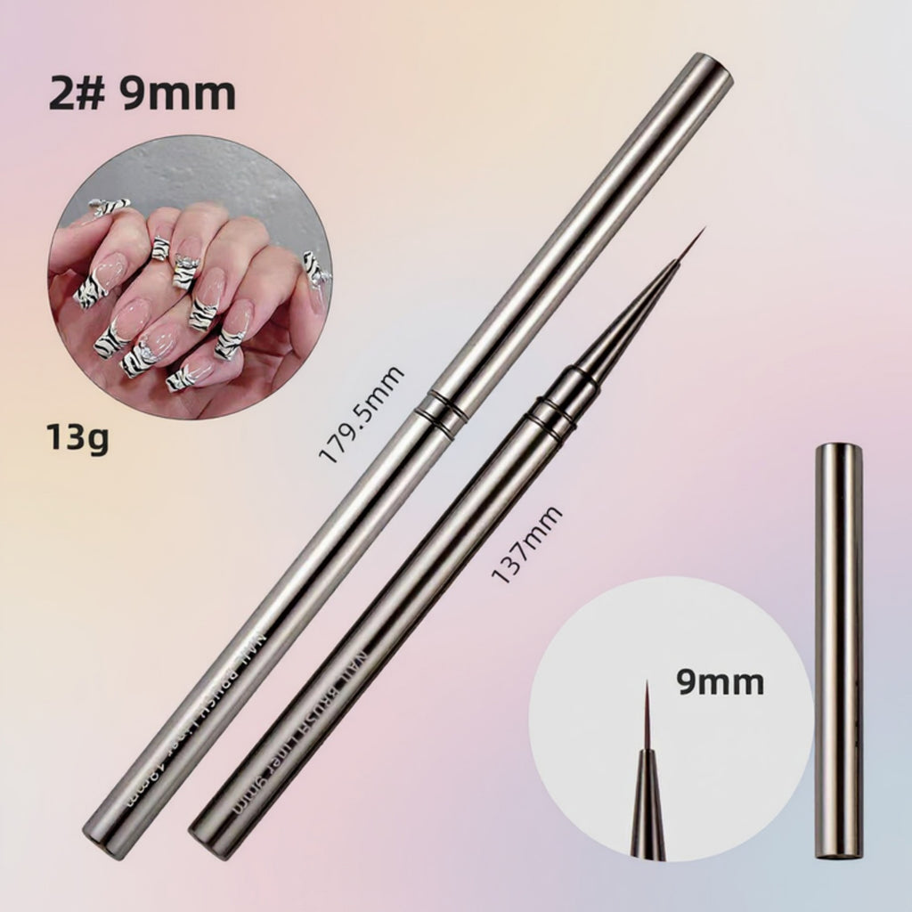 Anna-Kaci 5-Piece Nail Art Liner Brush Set with Ultra Fine Detail Tips for Precision Gel Striping and Design