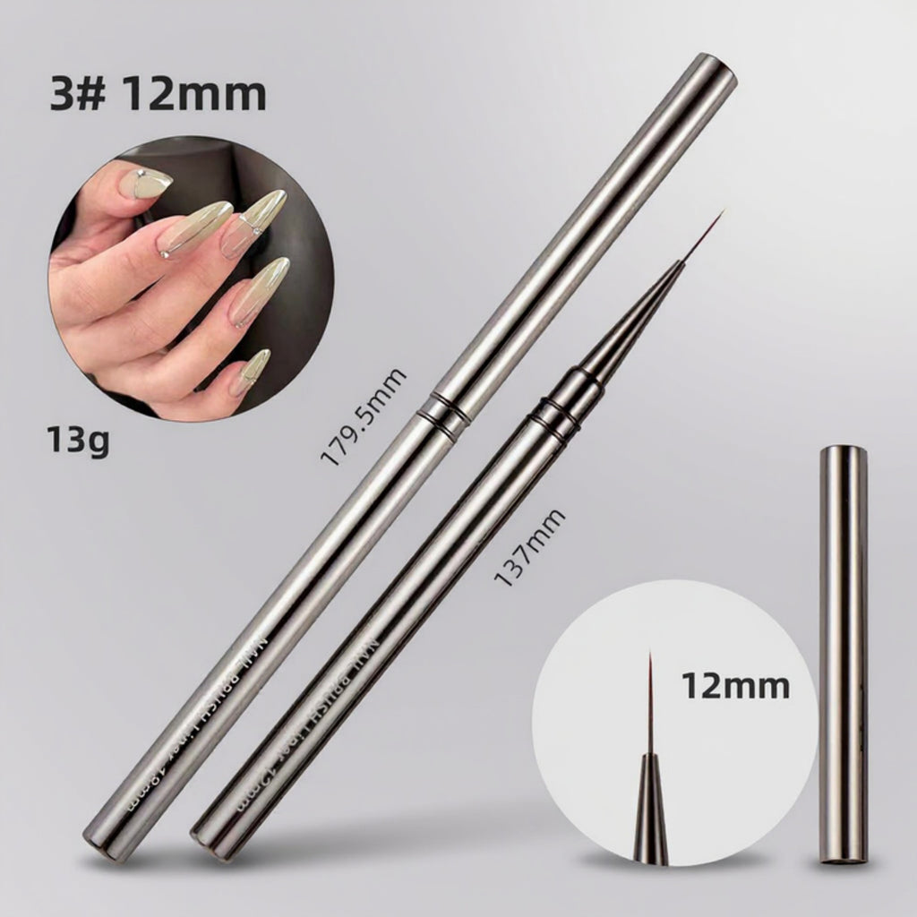 Anna-Kaci 5-Piece Nail Art Liner Brush Set with Ultra Fine Detail Tips for Precision Gel Striping and Design