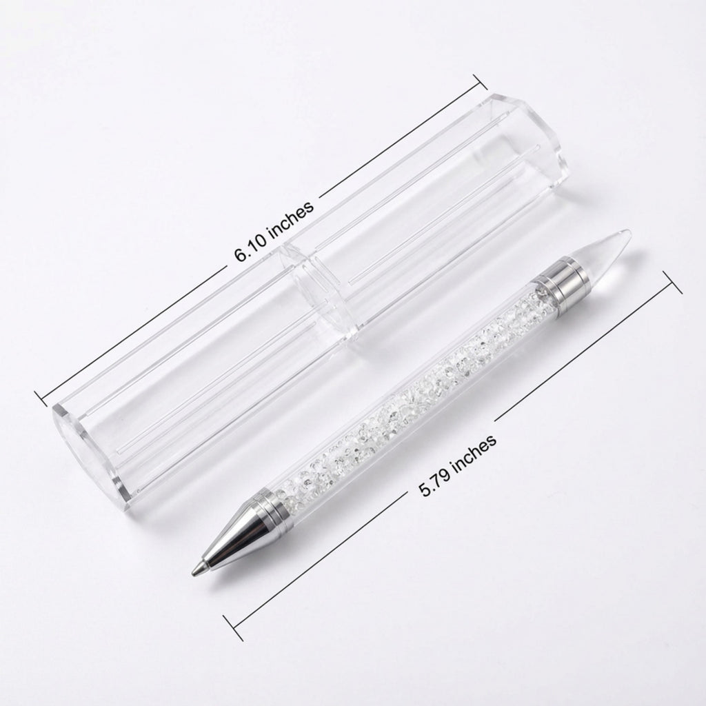 Anna-Kaci 3-Piece Rhinestone Nail Art Picker Pen Set with Dual-Ended Tips for Crystal Placement and Precision Detailing