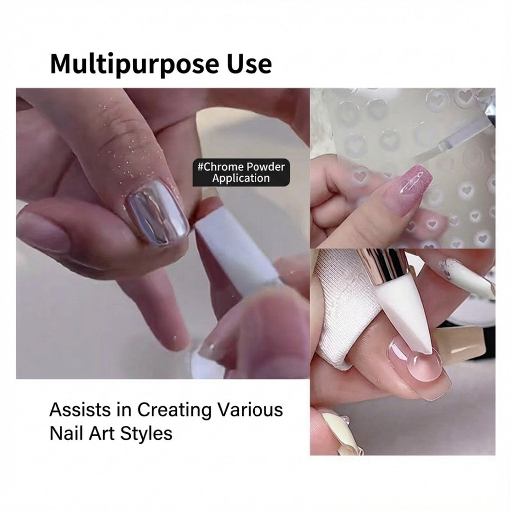Anna-Kaci 5-Piece Silicone Nail Art Tool Set with Dual-Ended Tips for Gel Sculpting Detailing and Nail Design