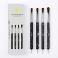 Anna-Kaci 4-Piece Nail Art Brush Set with Dual-Ended Precision Tips for Gel Acrylic and Detail Design