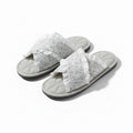 Anna-Kaci Lounge Women¡¯s Floral Print Slide Slippers with Valentine Ruffle Trim and Cushioned Quilted Footbed