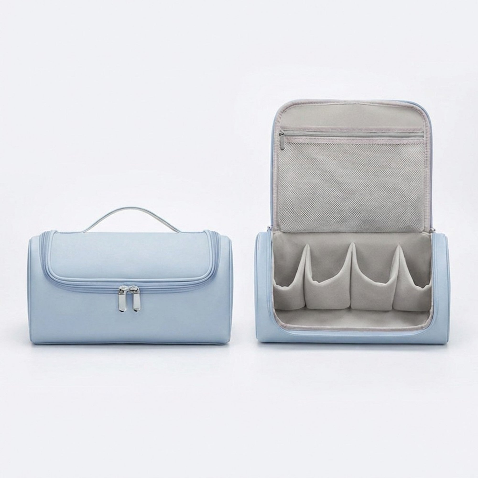 Anna-Kaci Portable Makeup Organizer Case with Multiple Compartments and Top Handle