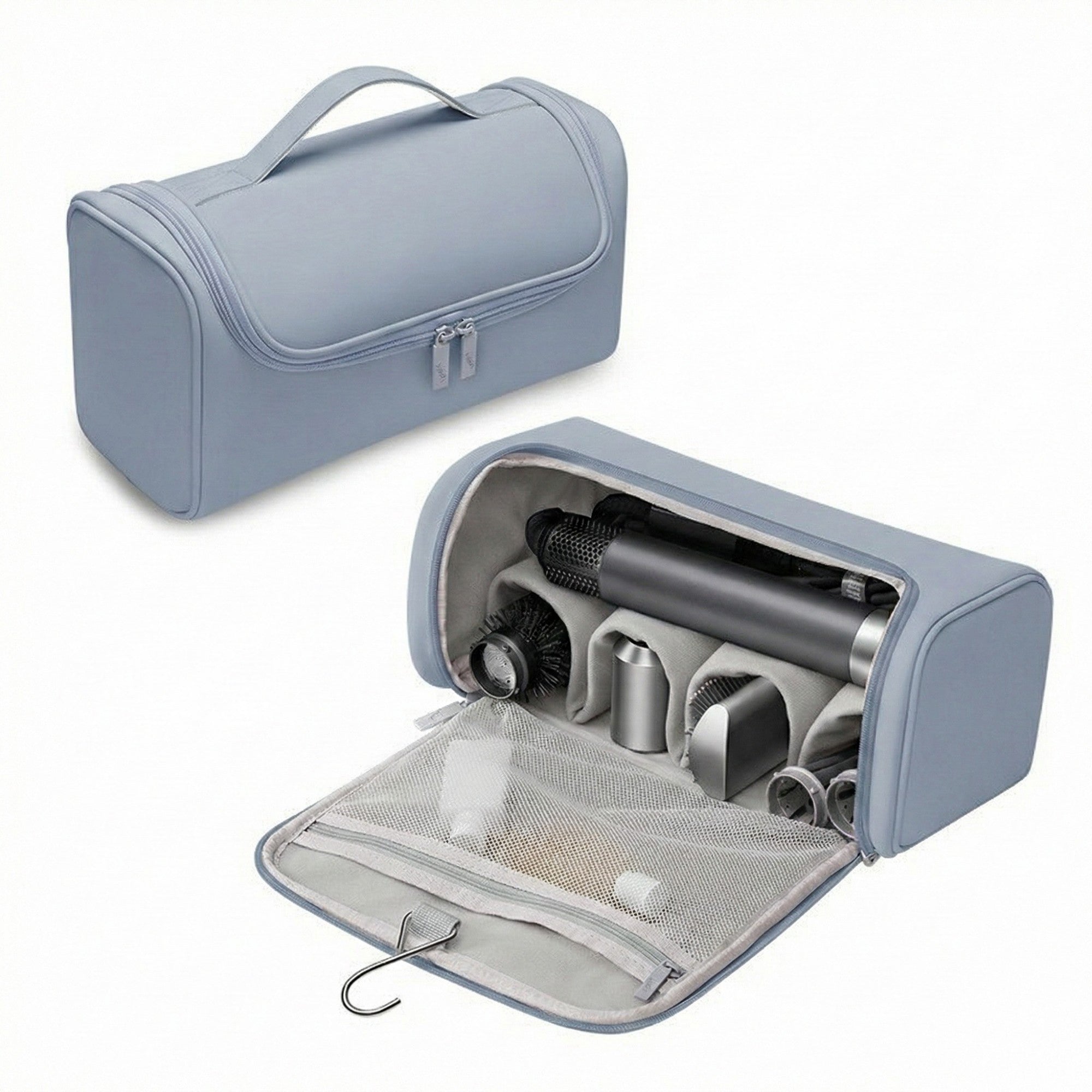 Anna-Kaci Portable Makeup Organizer Case with Multiple Compartments and Top Handle