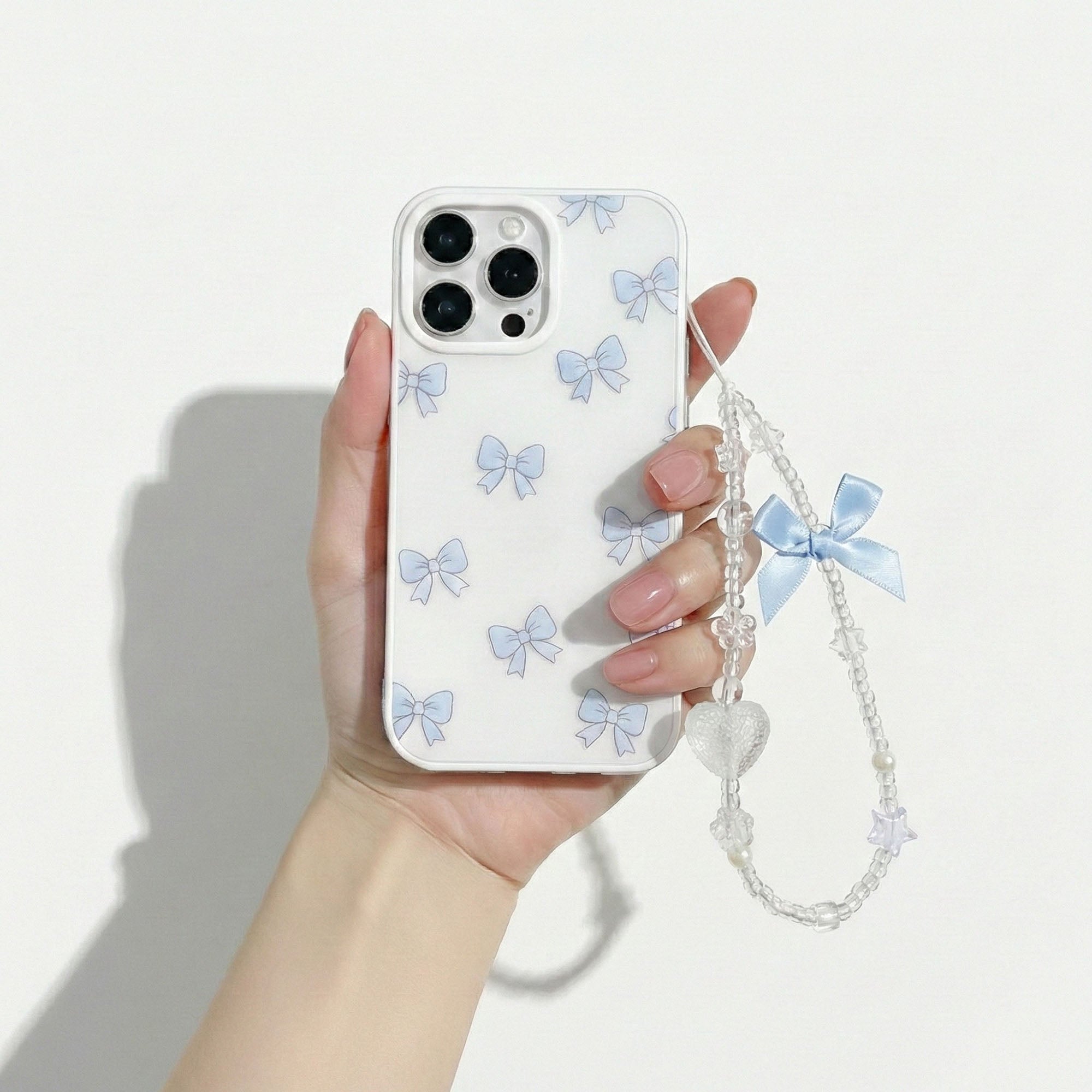 Anna-Kaci 3-PC Star Beaded Phone Charm Strap with Pearl-Style Accent Beads