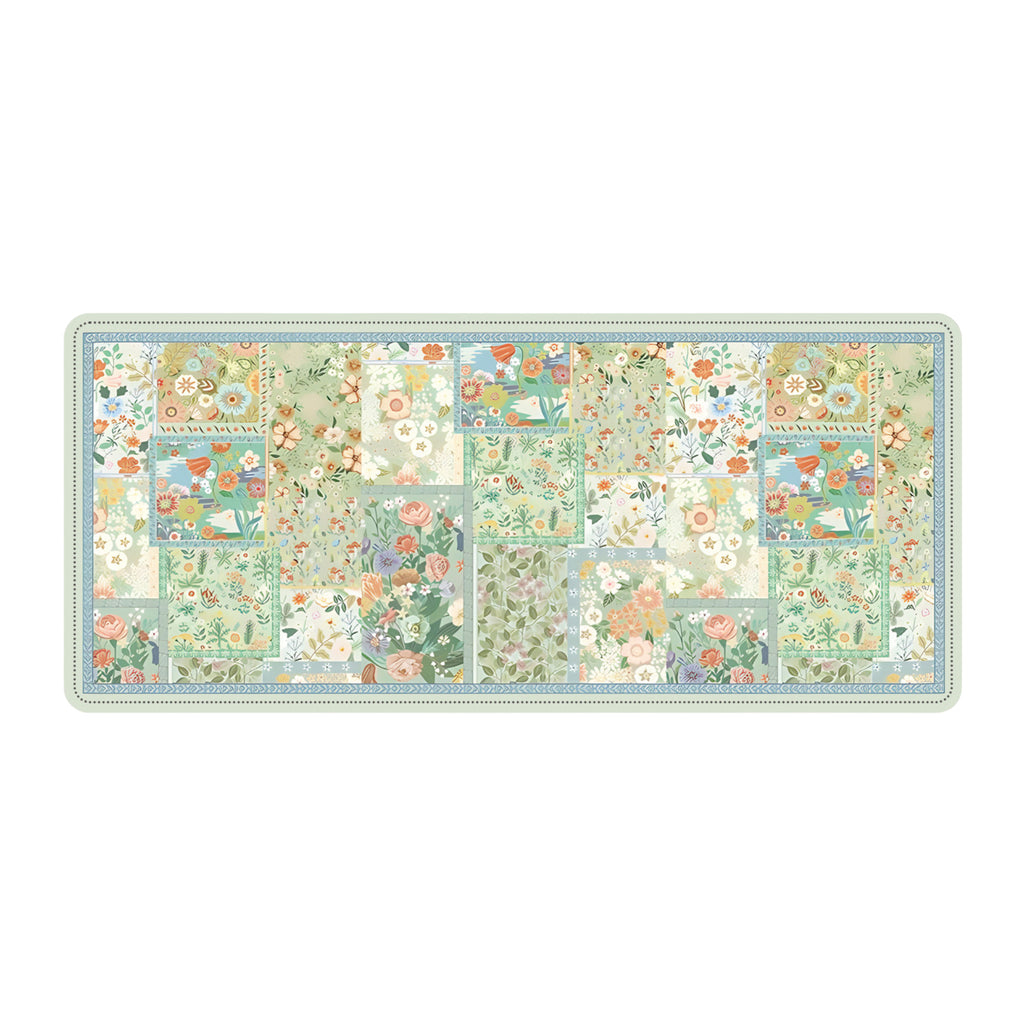 Anna-Kaci Extended Floral Desk Mouse Pad with Smooth Surface and Anti Slip Rubber Base