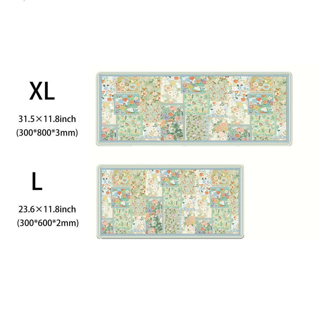 Anna-Kaci Extended Floral Desk Mouse Pad with Smooth Surface and Anti Slip Rubber Base