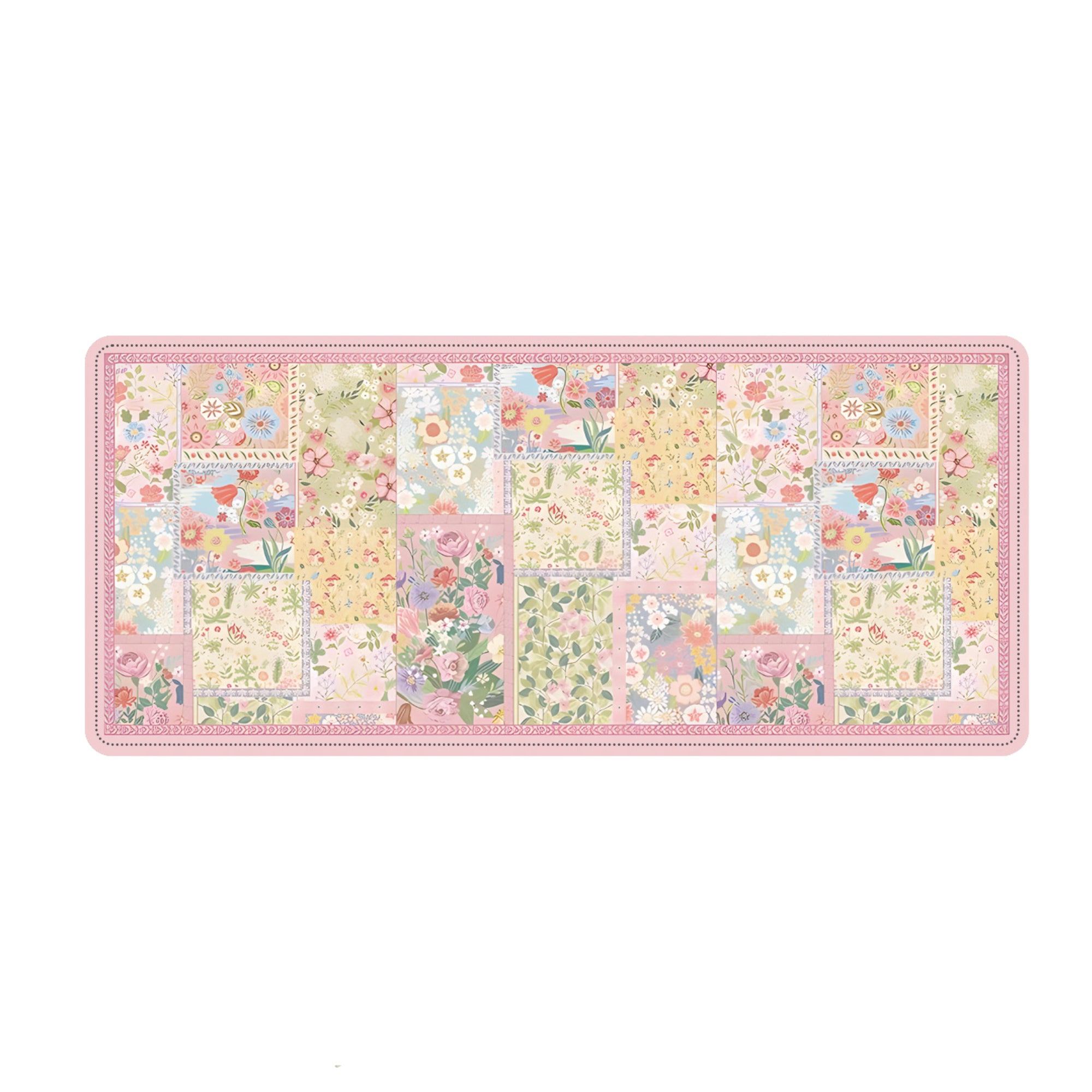 Anna-Kaci Extended Floral Desk Mouse Pad with Smooth Surface and Anti Slip Rubber Base
