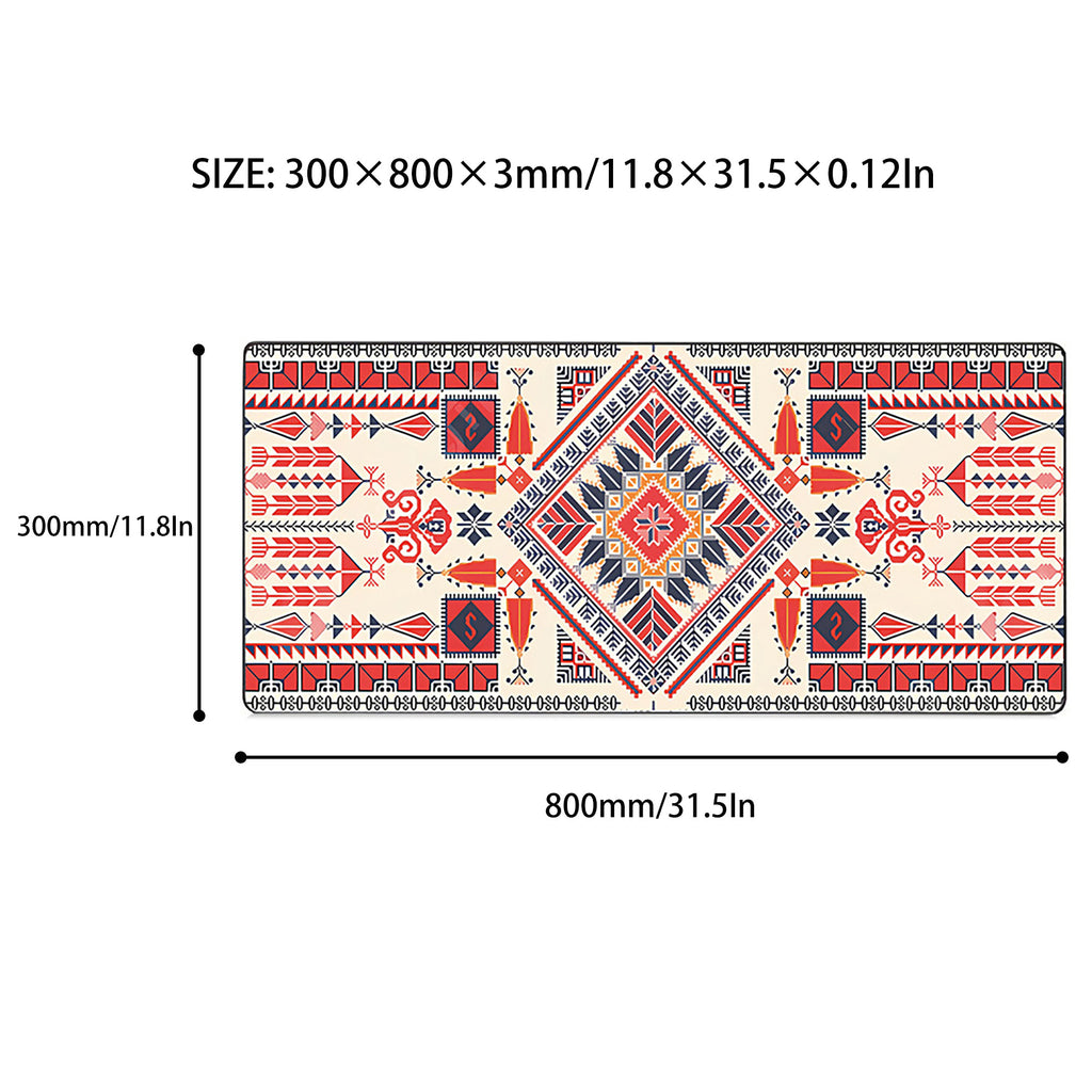Anna-Kaci Vintage Pattern Desk Mouse Pad with Smooth Control Surface and Non Slip Rubber Base