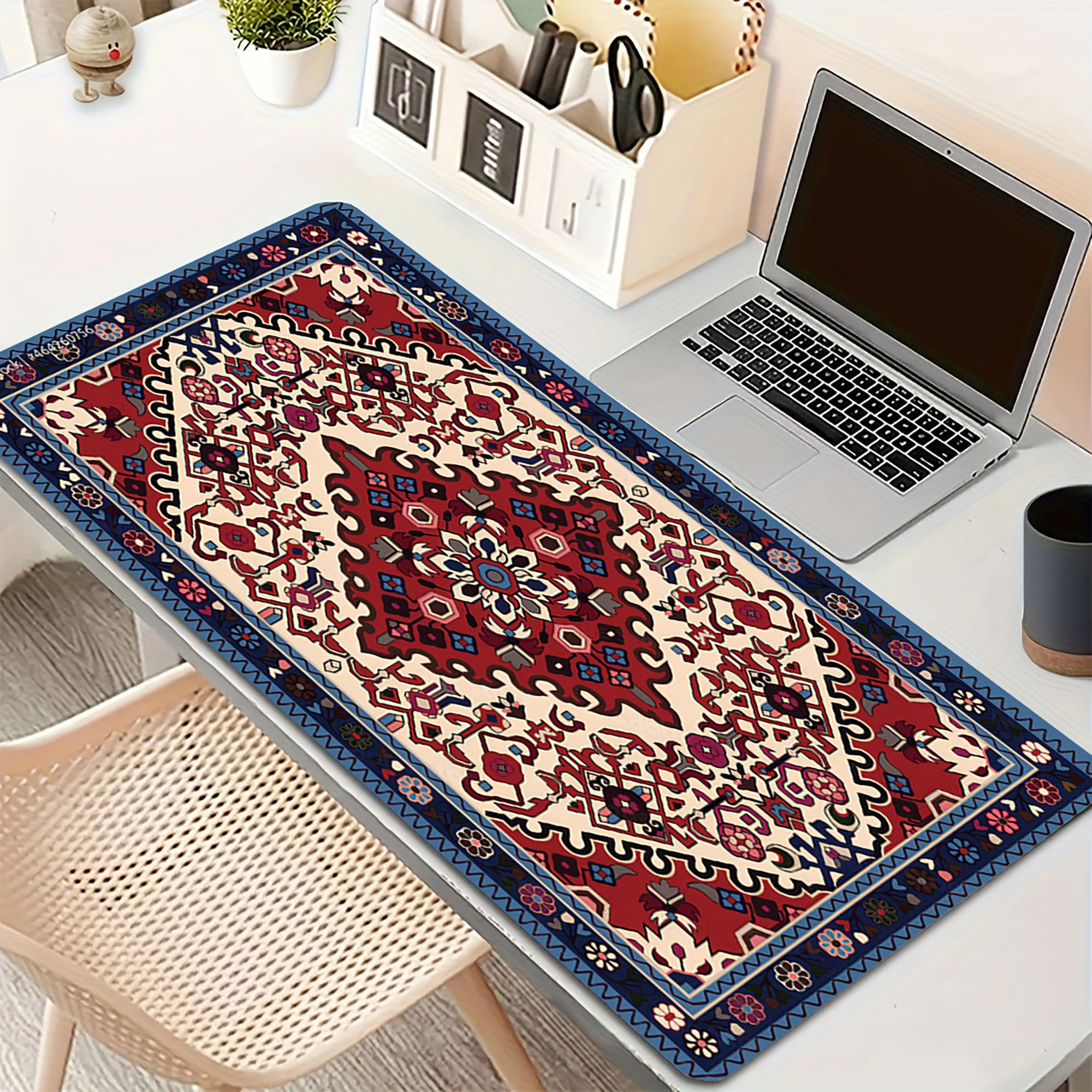 Anna-Kaci Vintage Pattern Desk Mouse Pad with Smooth Control Surface and Non Slip Rubber Base