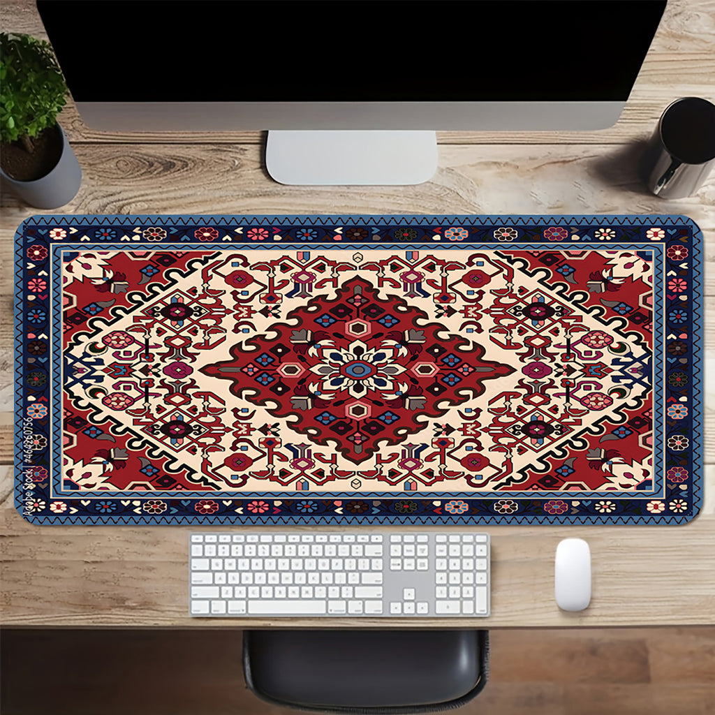 Anna-Kaci Vintage Pattern Desk Mouse Pad with Smooth Control Surface and Non Slip Rubber Base