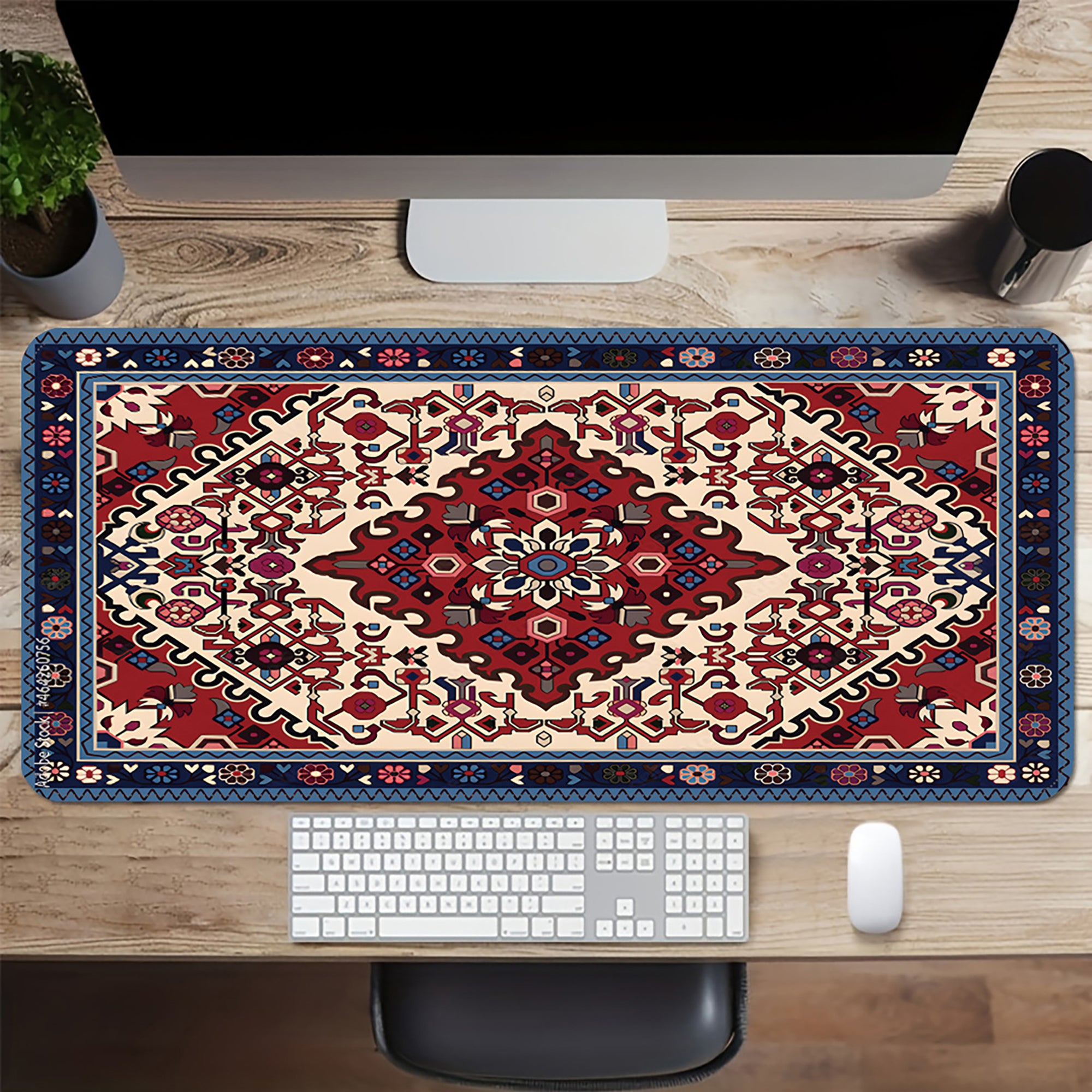 Anna-Kaci Vintage Pattern Desk Mouse Pad with Smooth Control Surface and Non Slip Rubber Base