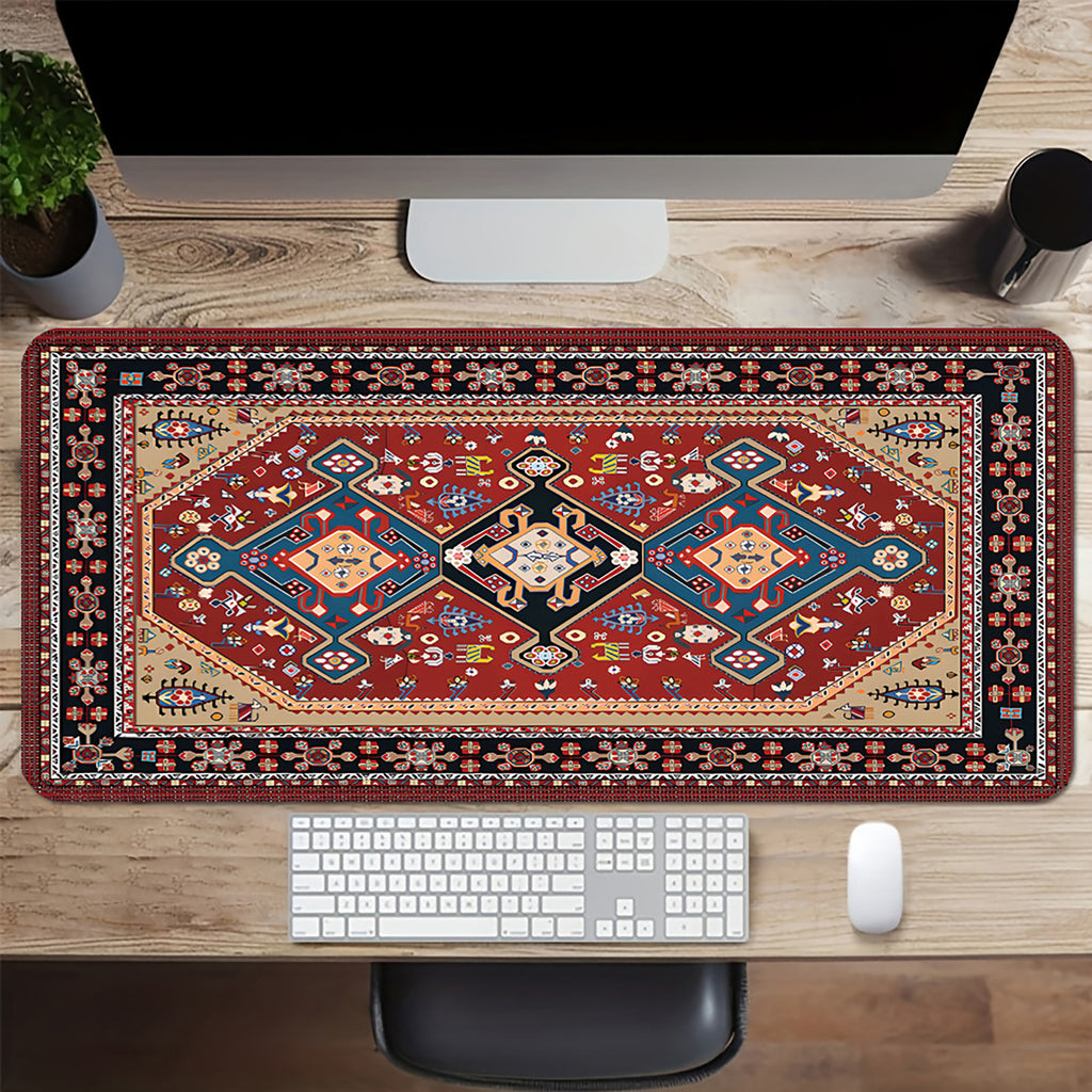 Anna-Kaci Vintage Pattern Desk Mouse Pad with Smooth Control Surface and Non Slip Rubber Base