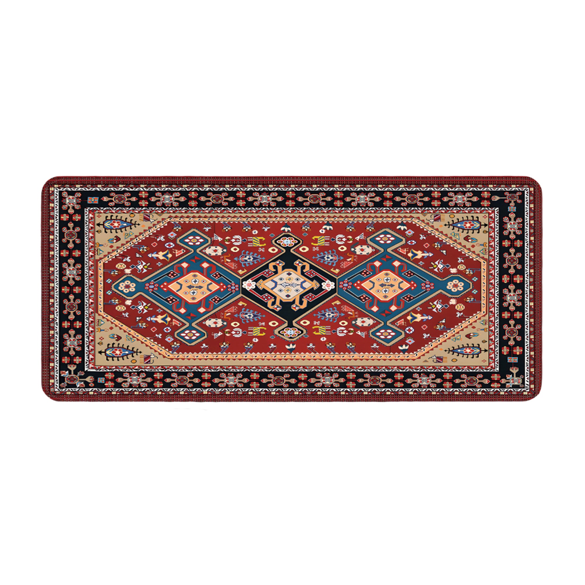 Anna-Kaci Vintage Pattern Desk Mouse Pad with Smooth Control Surface and Non Slip Rubber Base