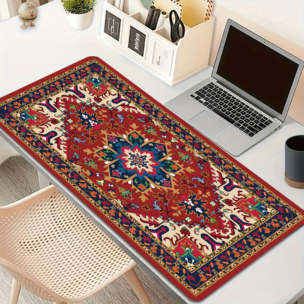 Anna-Kaci Vintage Pattern Desk Mouse Pad with Smooth Control Surface and Non Slip Rubber Base