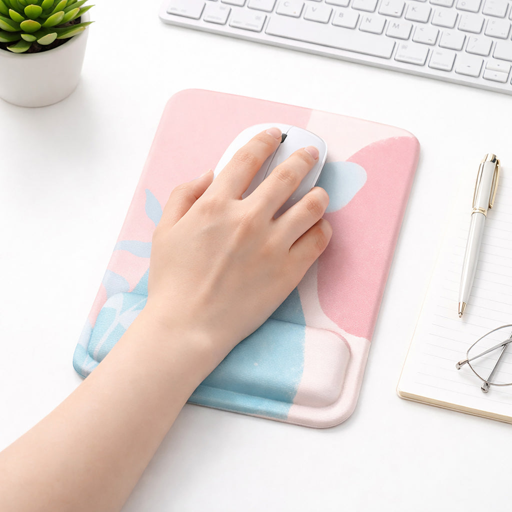 Anna-Kaci Ergonomic Mouse Pad with Memory Foam Wrist Support and Non Slip Base