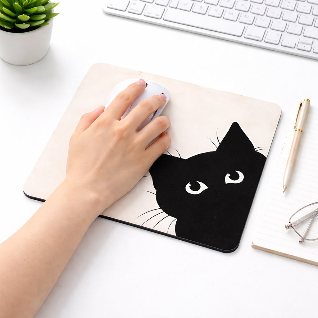 Anna-Kaci Cute Cat Graphic Non Slip Mouse Pad for Desk and Office Use