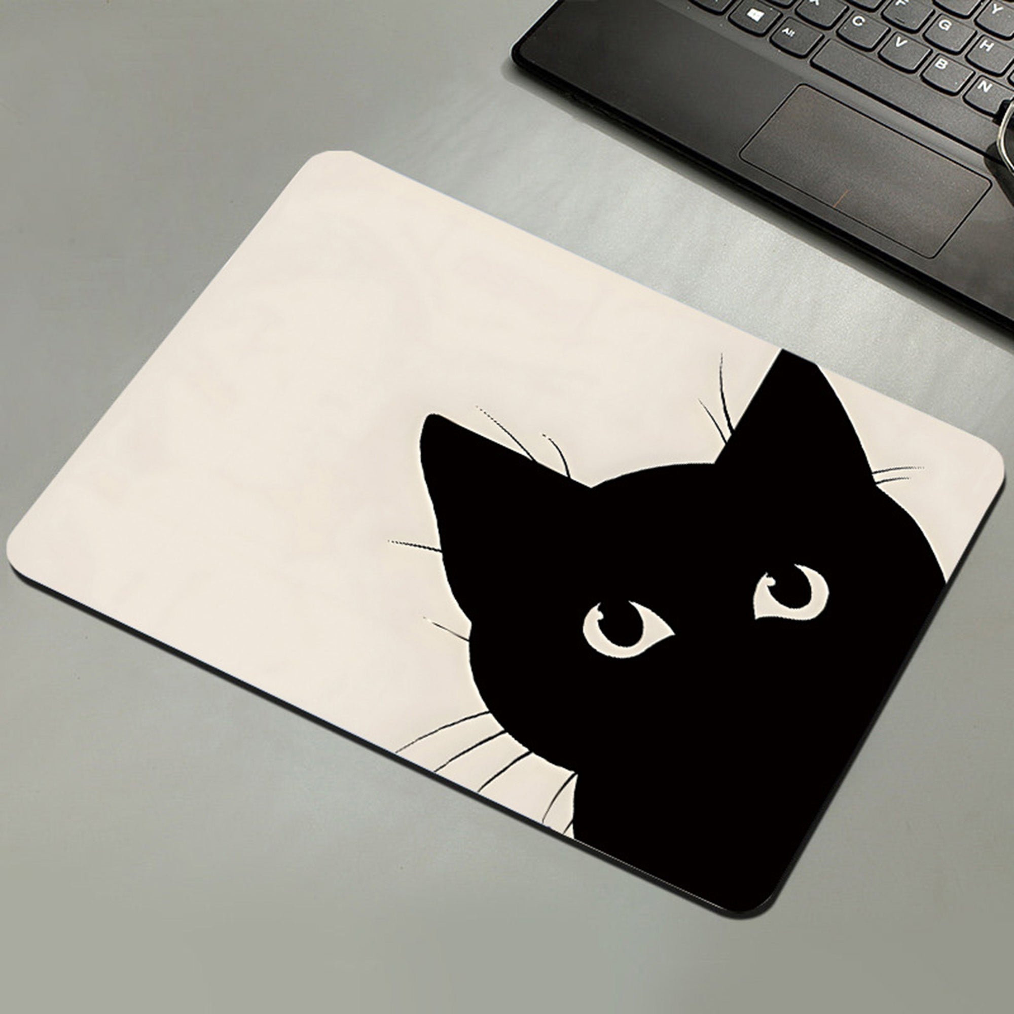 Anna-Kaci Cute Cat Graphic Non Slip Mouse Pad for Desk and Office Use