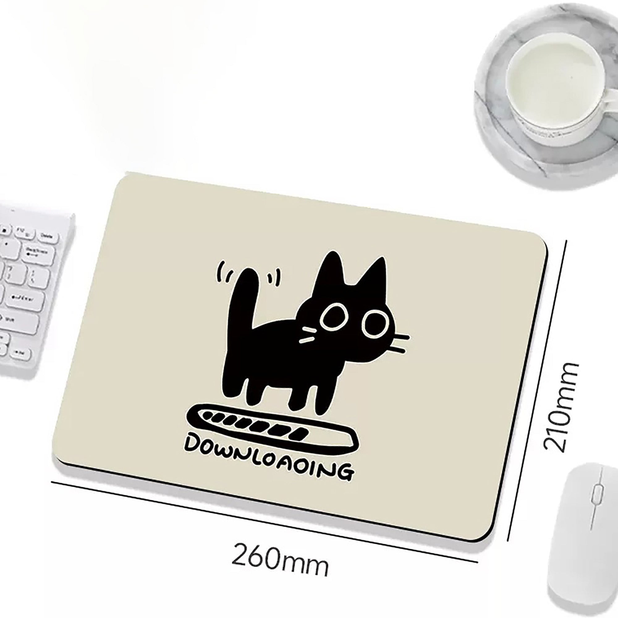 Anna-Kaci Cute Cat Graphic Non Slip Mouse Pad for Desk and Office Use
