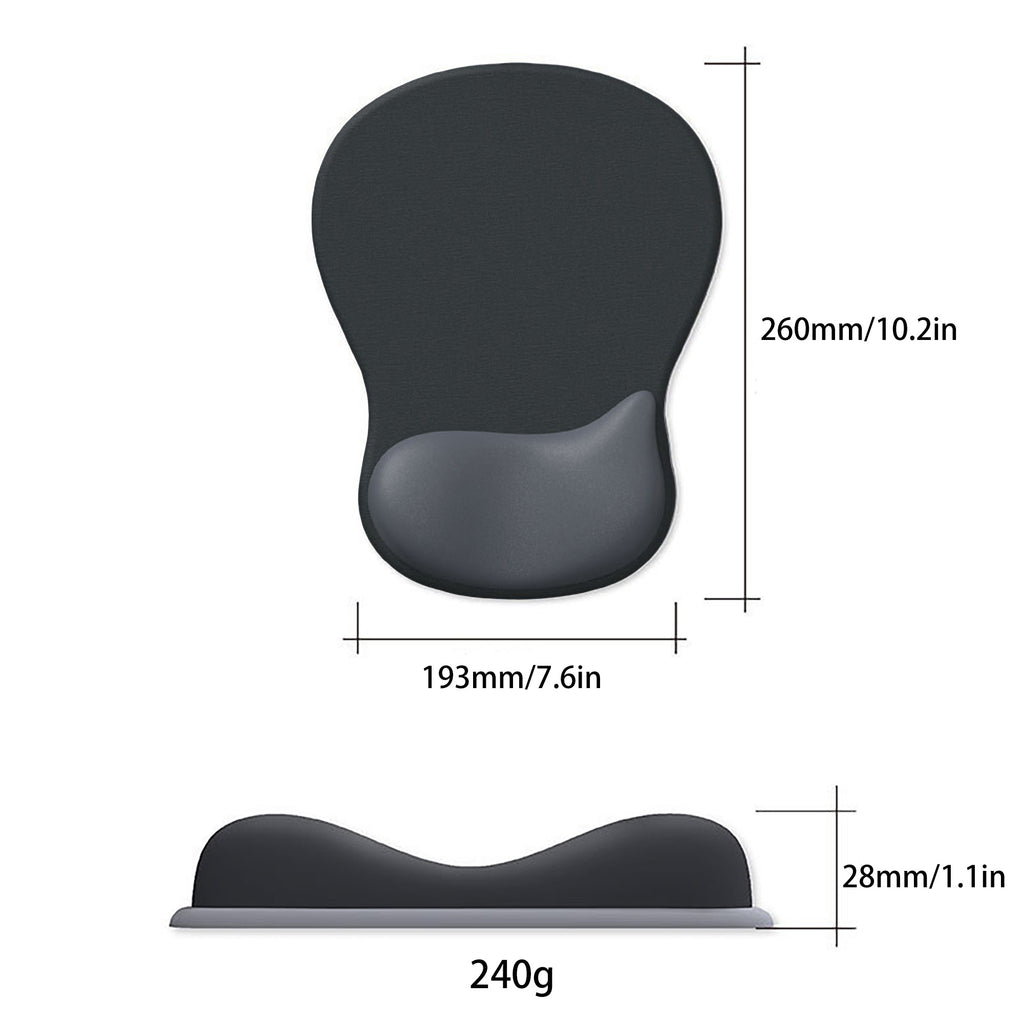 Anna-Kaci Ergonomic Wrist Support Mouse Pad With Gel Cushion And Non Slip Base