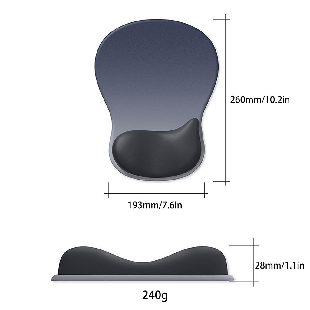 Anna-Kaci Ergonomic Wrist Support Mouse Pad With Gel Cushion And Non Slip Base