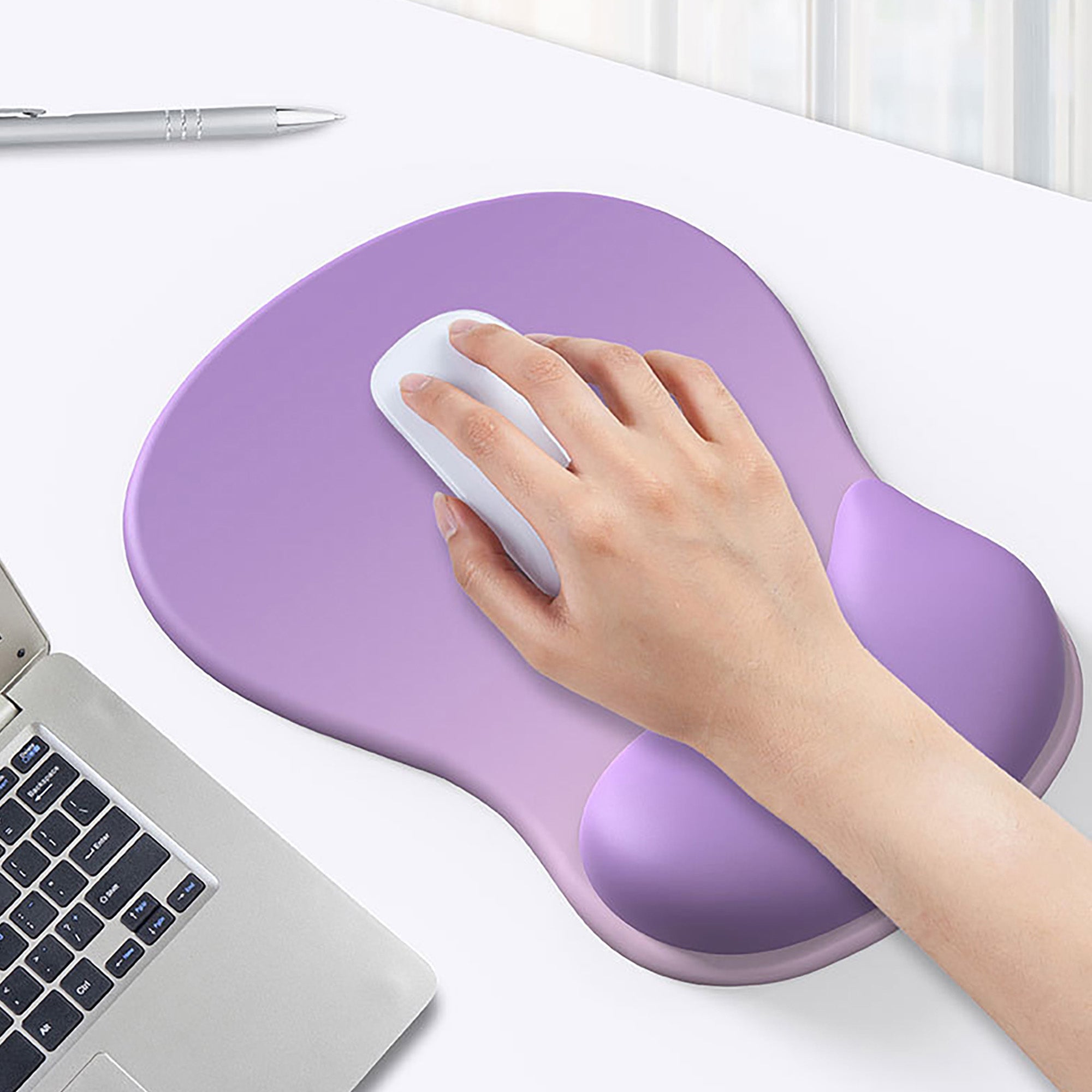 Anna-Kaci Ergonomic Wrist Support Mouse Pad With Gel Cushion And Non Slip Base