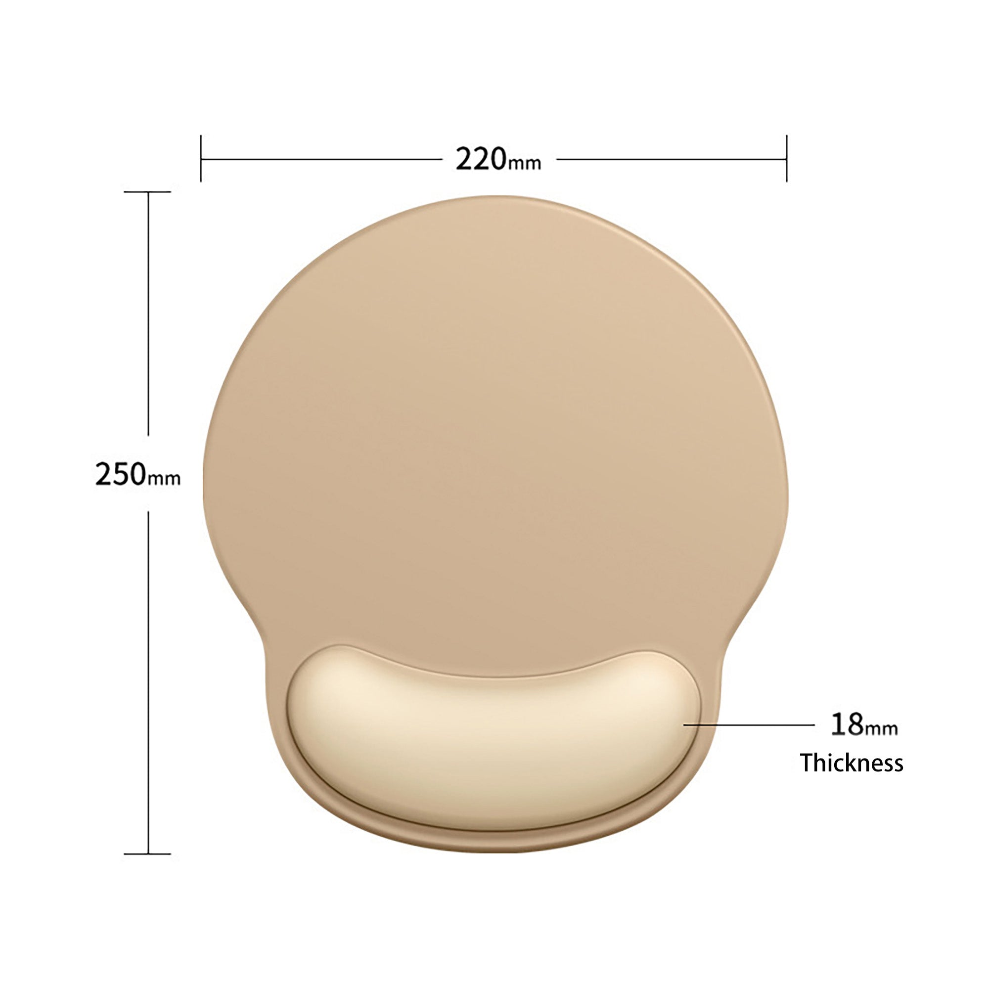 Anna-Kaci Solid Minimalism Wrist Support Mouse Pad