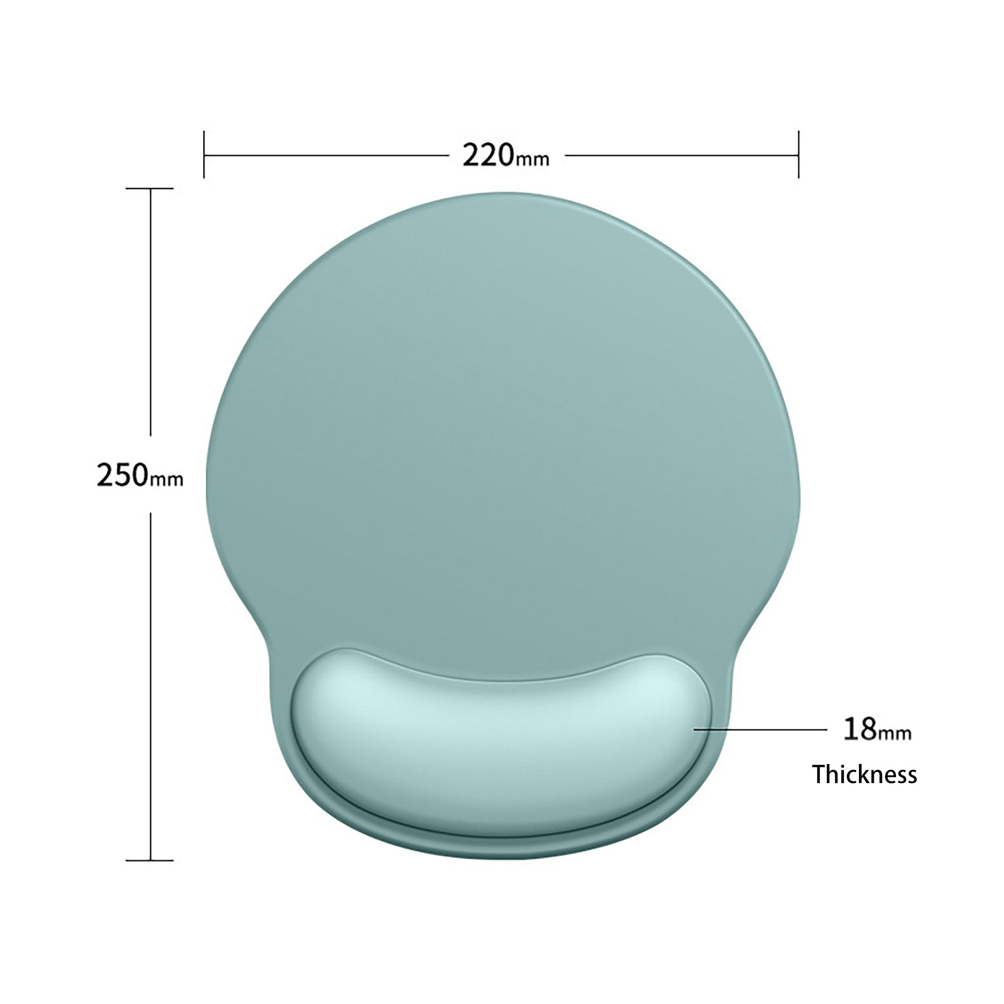 Anna-Kaci Solid Minimalism Wrist Support Mouse Pad