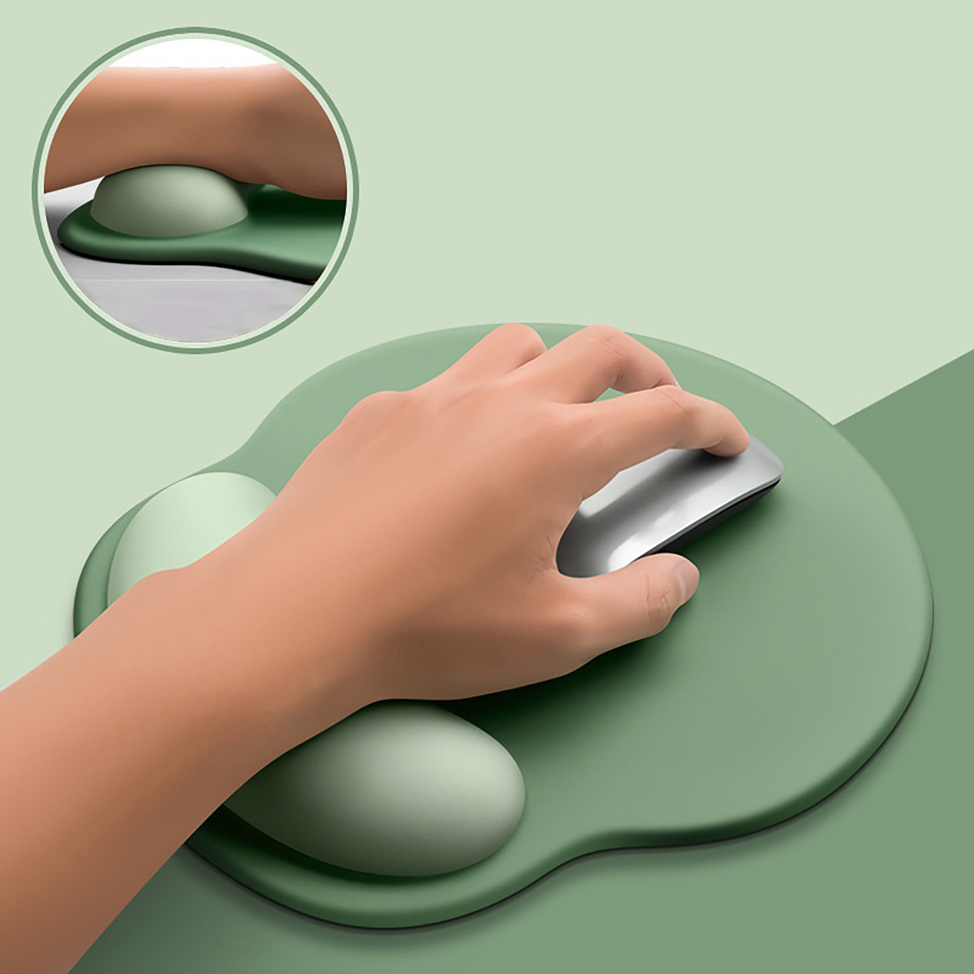 Anna-Kaci Solid Minimalism Wrist Support Mouse Pad