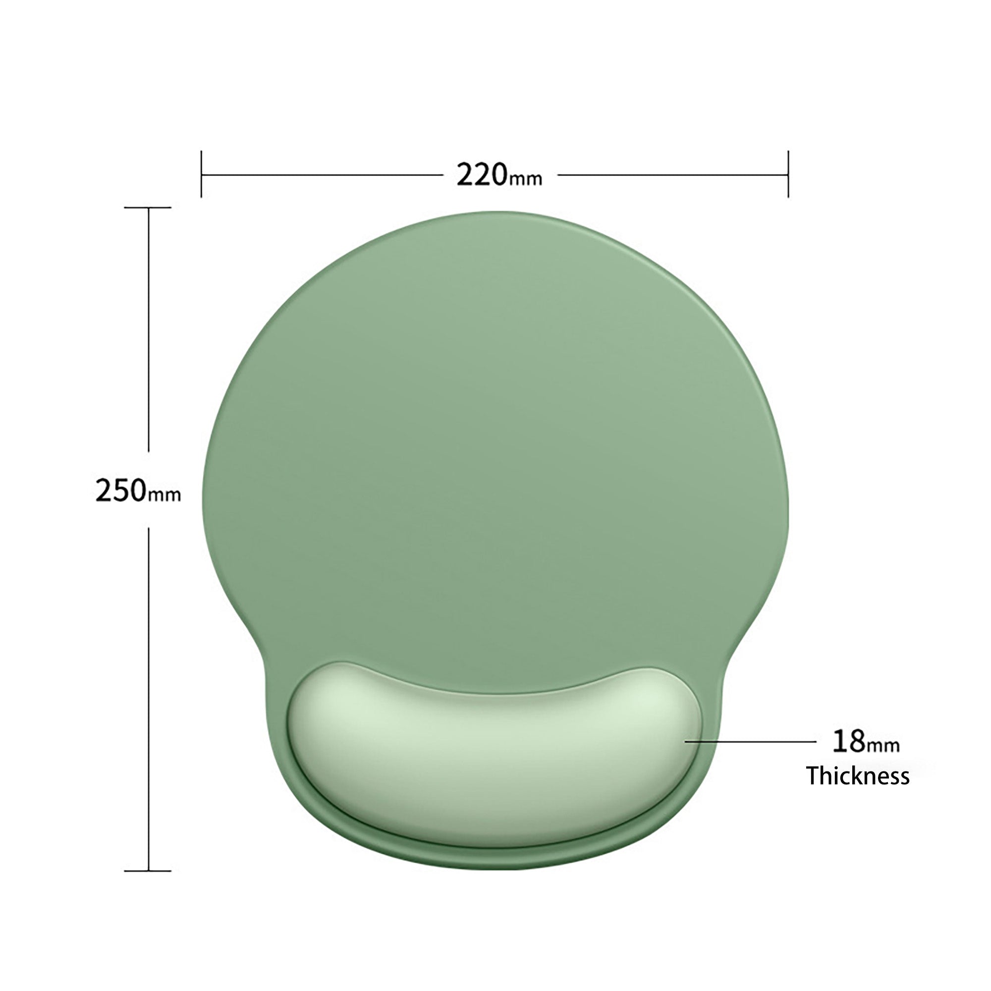 Anna-Kaci Solid Minimalism Wrist Support Mouse Pad