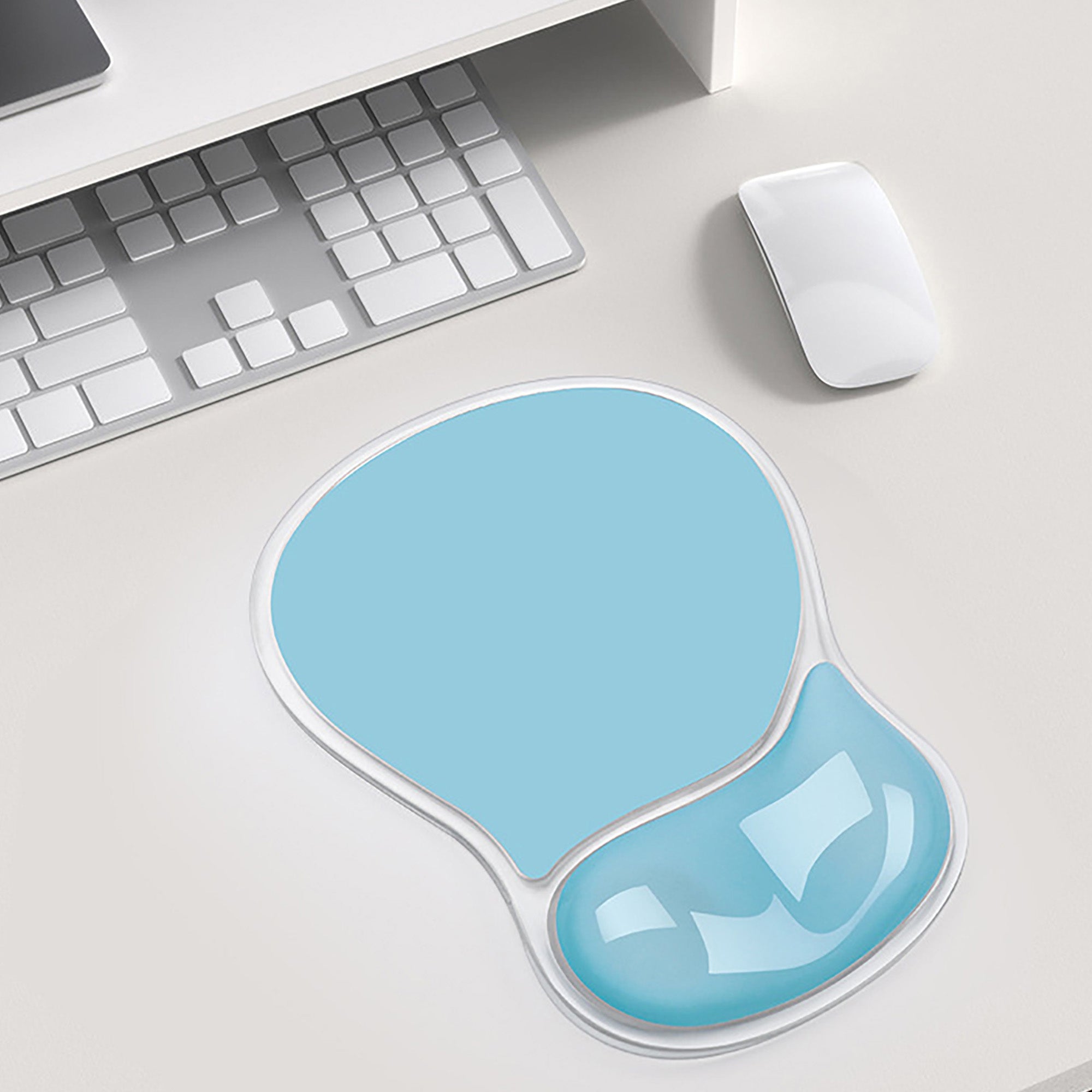 Anna-Kaci Clear Gel Wrist Support Mouse Pad With Ergonomic Cushion And Non Slip Base