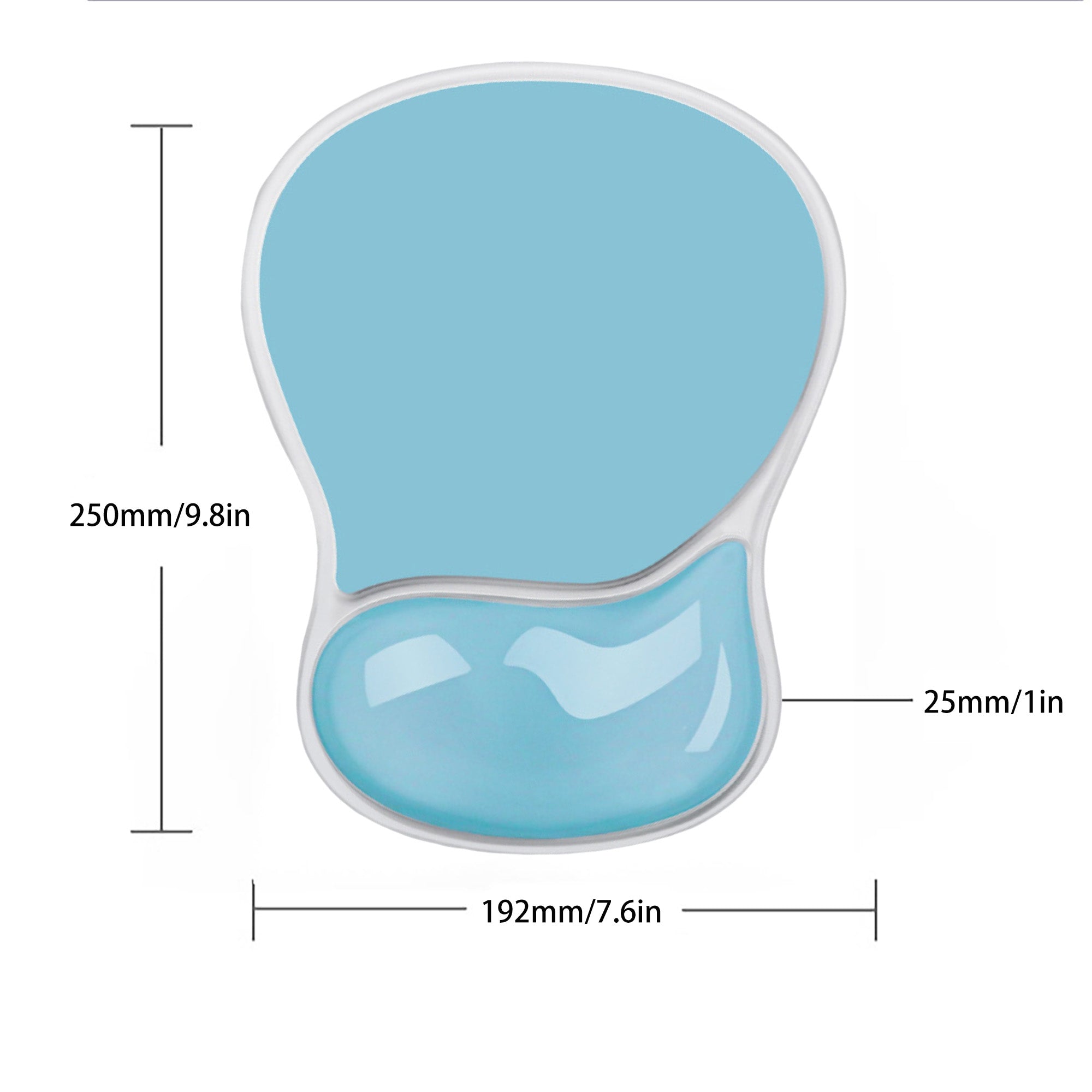 Anna-Kaci Clear Gel Wrist Support Mouse Pad With Ergonomic Cushion And Non Slip Base