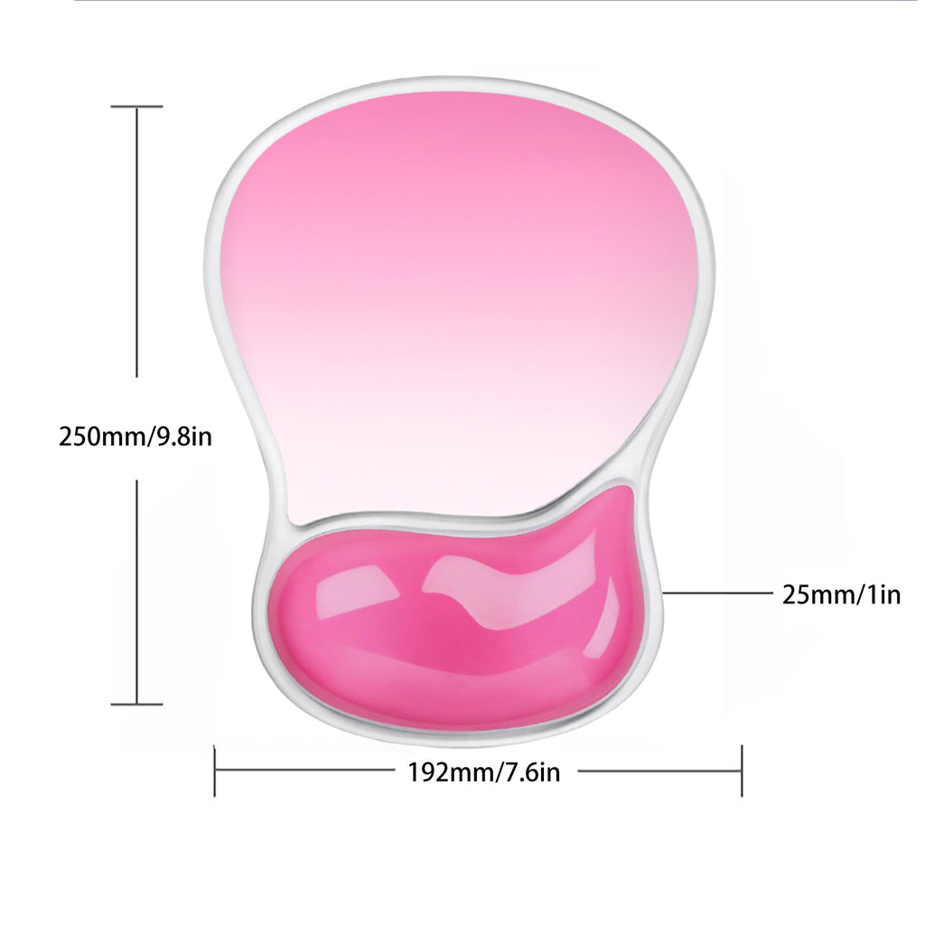 Anna-Kaci Clear Gel Wrist Support Mouse Pad With Ergonomic Cushion And Non Slip Base