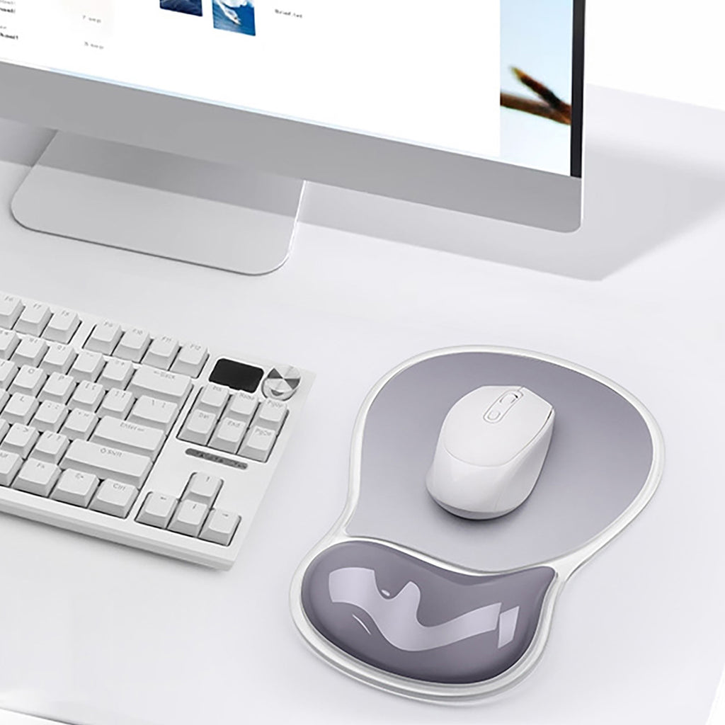Anna-Kaci Clear Gel Wrist Support Mouse Pad With Ergonomic Cushion And Non Slip Base
