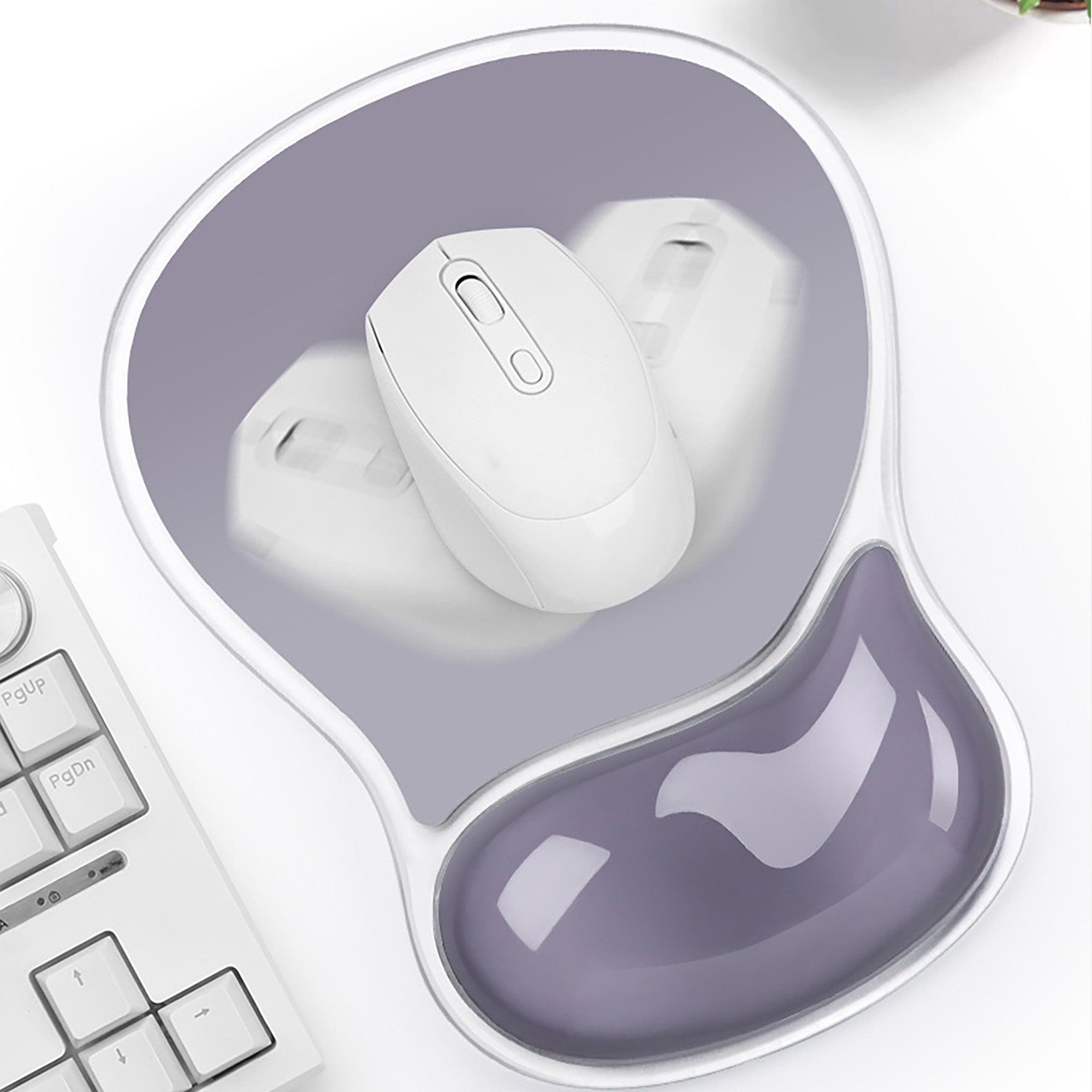 Anna-Kaci Clear Gel Wrist Support Mouse Pad With Ergonomic Cushion And Non Slip Base