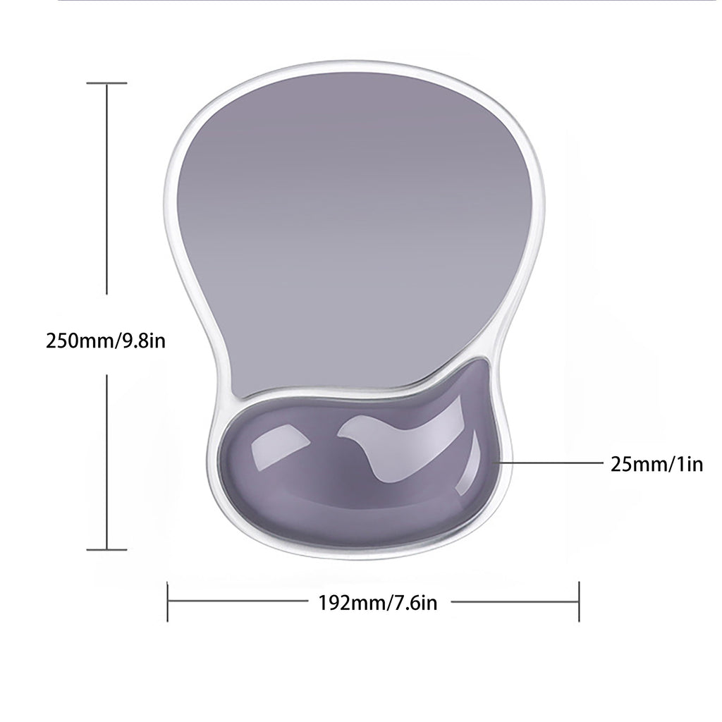 Anna-Kaci Clear Gel Wrist Support Mouse Pad With Ergonomic Cushion And Non Slip Base